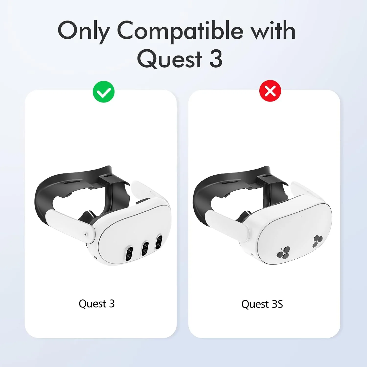 Face Pad for Meta Quest 3 Facial Interface for Oculus Quest 3 Accessories Sweet-Proof PU Leather Foam Cushion Face Cover Replacement Black