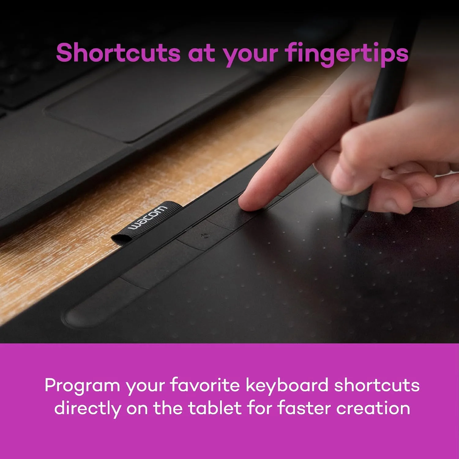 Wacom Intuos Medium, Bluetooth Graphic Drawing Tablet with Pen + Software