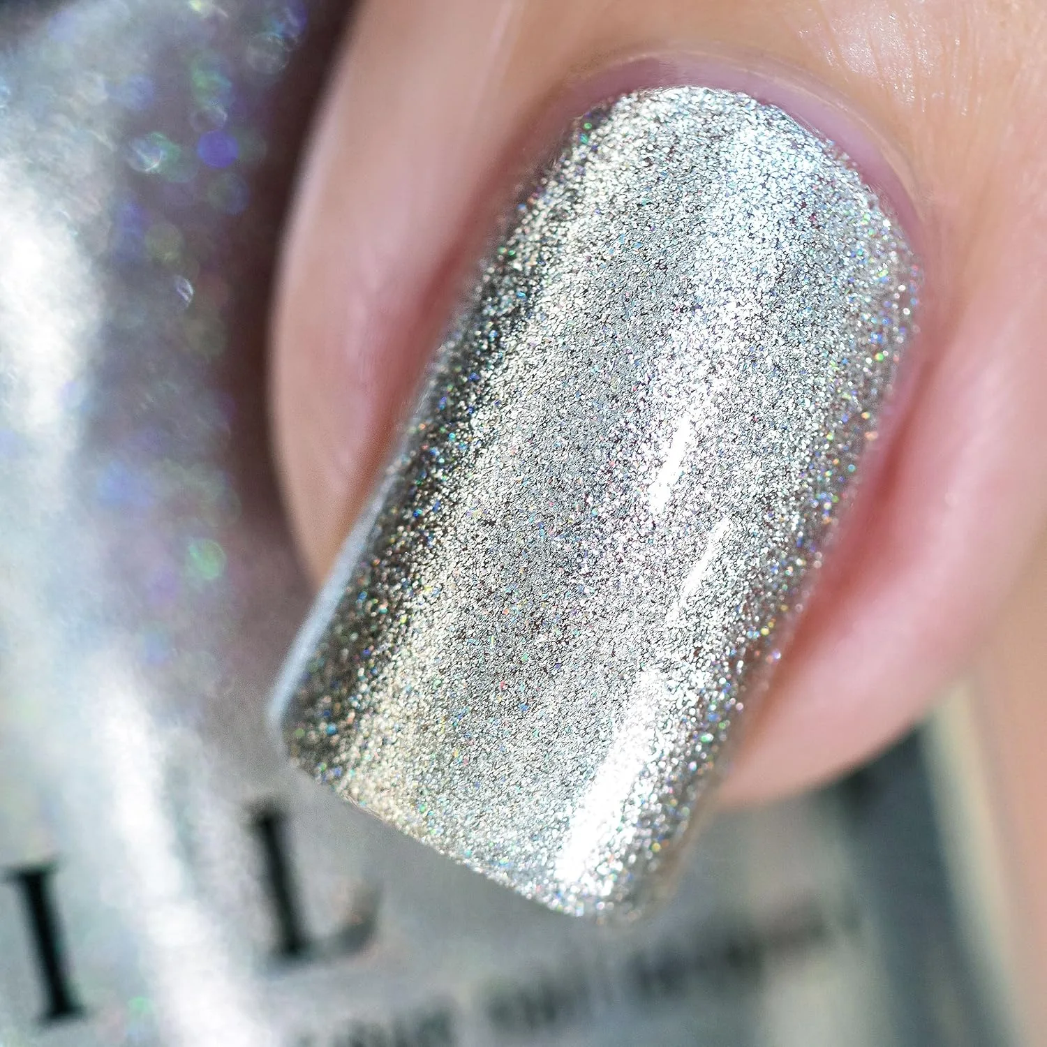 ILNP Avalanche - Pure Silver Holographic Nail Polish