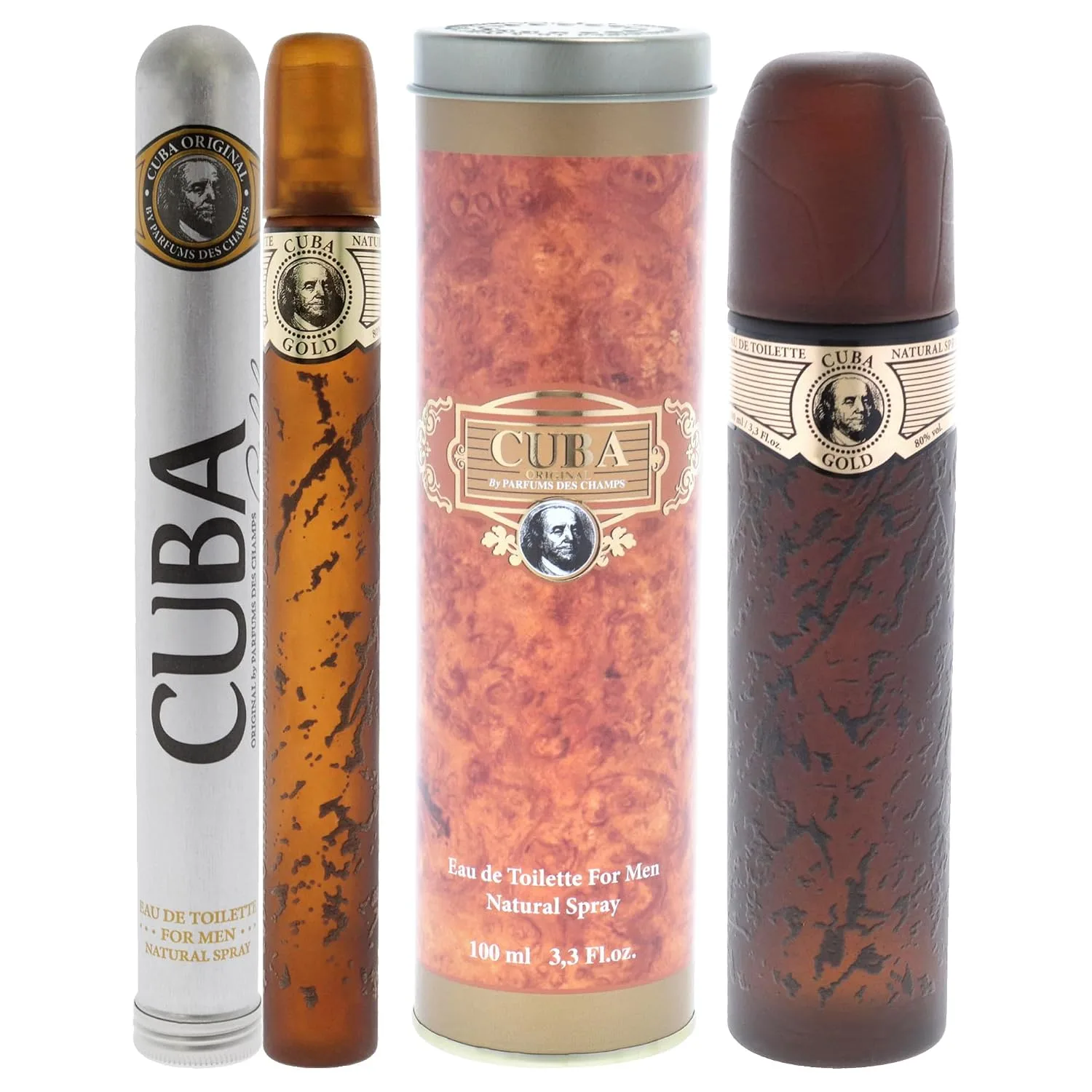 Cuba Gold Eau De Toilette Spray for Men 3.4 Ounce