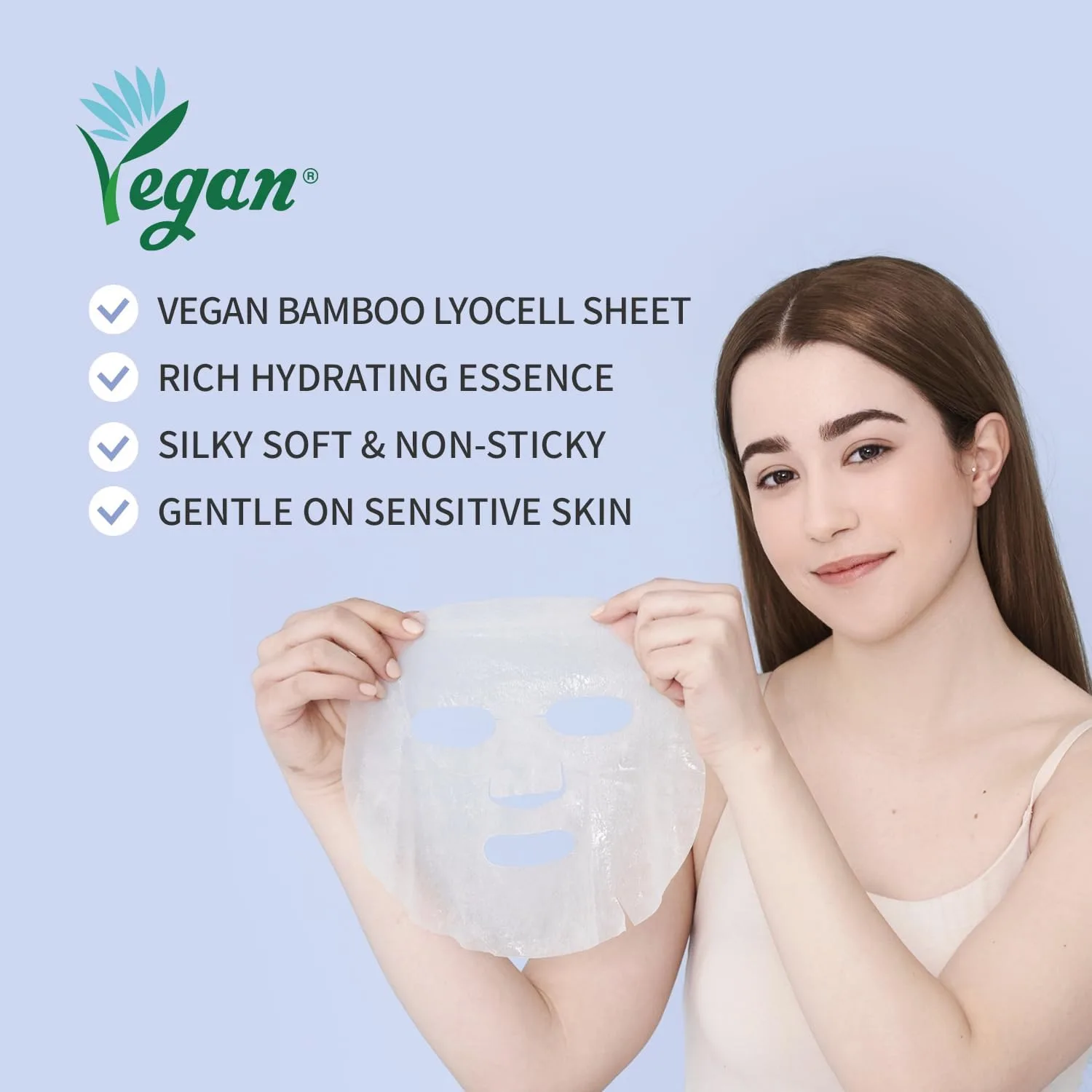 #OOTD Hyaluronic Acid Face Mask, Korean Vegan Hydrating Sheet Mask, 10 Pack