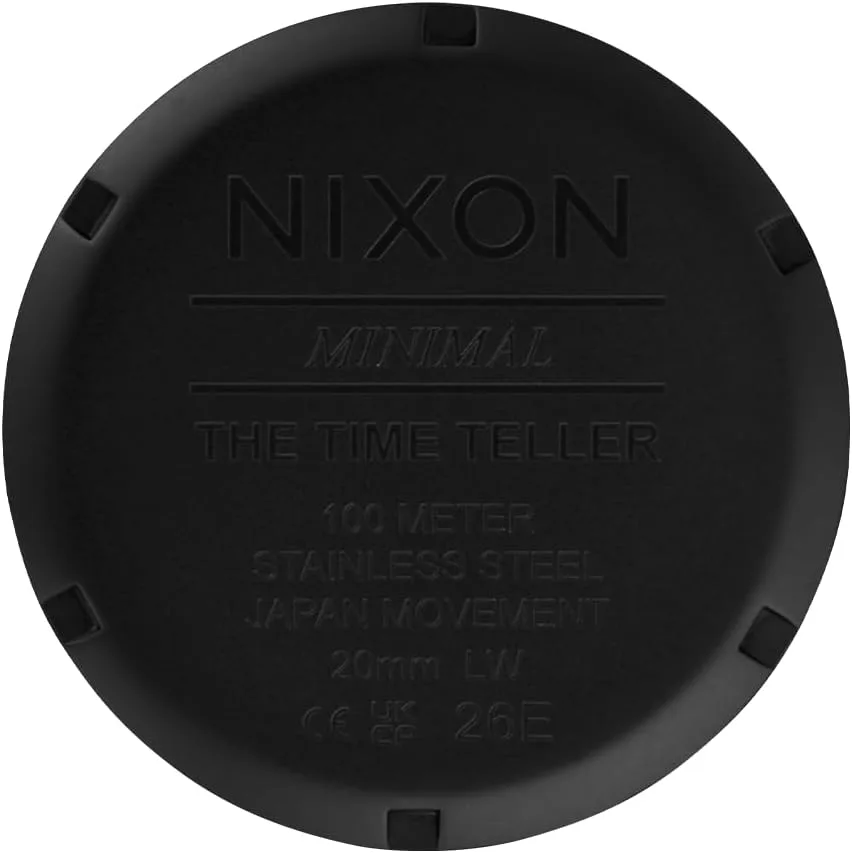 NIXON Time Teller A045 - 100m Water Resistant Men's Analog Fashion Watch (37mm Watch Face, 19.5mm-18mm Stainless Steel Band)