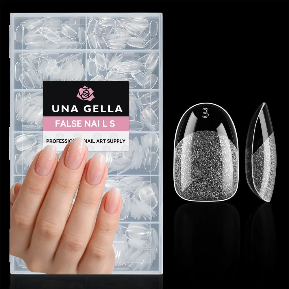 Uñas postizas UNA GELLA Oval Half Matte 504 piezas