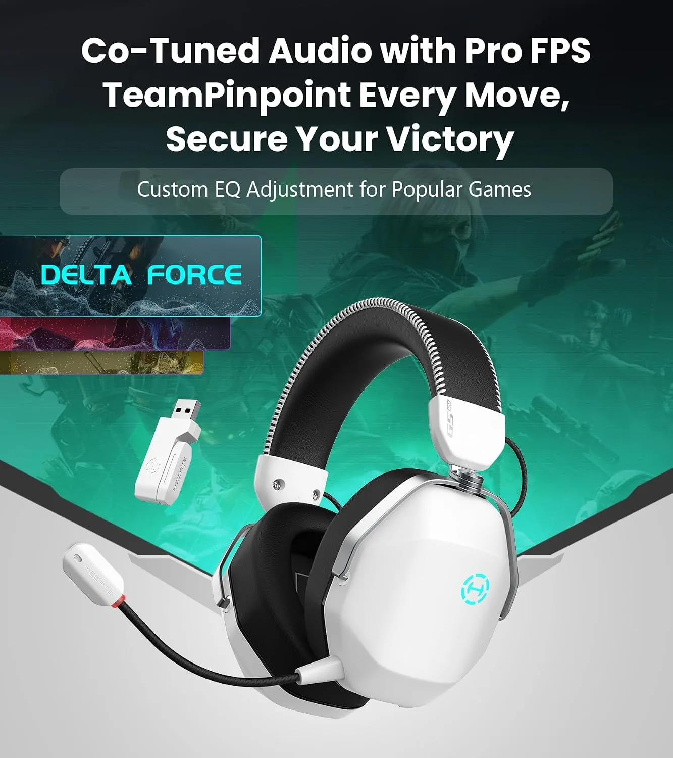Edifier G5 MAX THX Spatial Audio Quad-Mode Gaming Headset, White