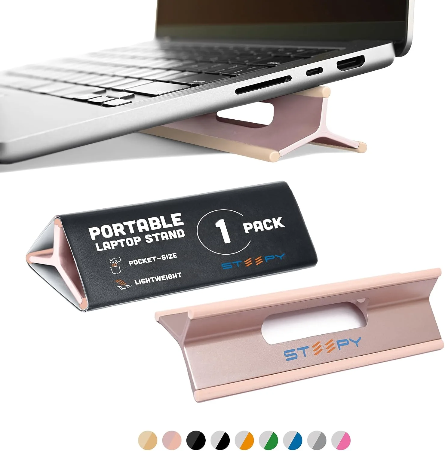 Base para laptop Steepy portátil ajustable para escritorio