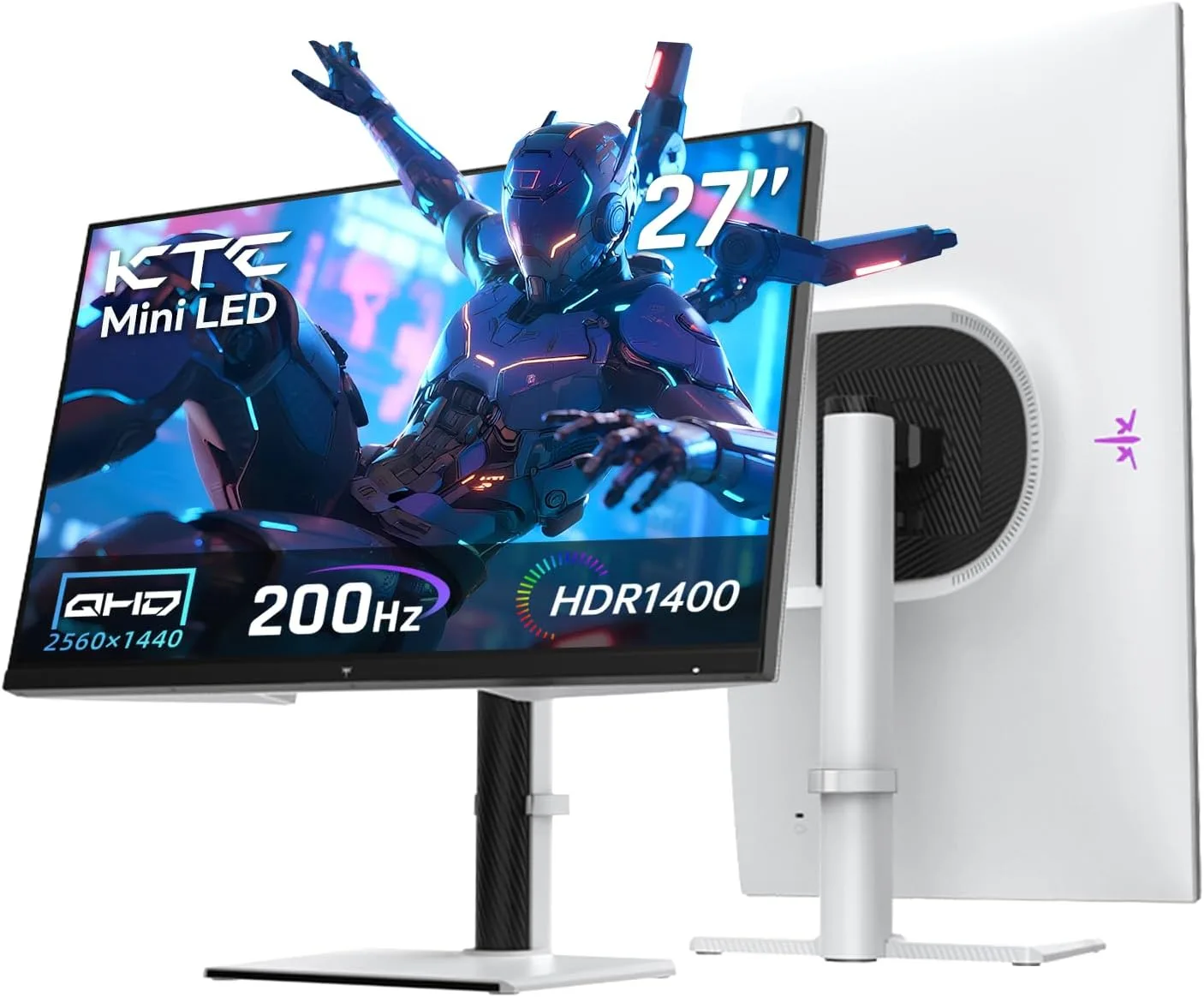 KTC QHD Mini LED Monitor 27 Inch 200Hz White Vertical Monitor M27T6S