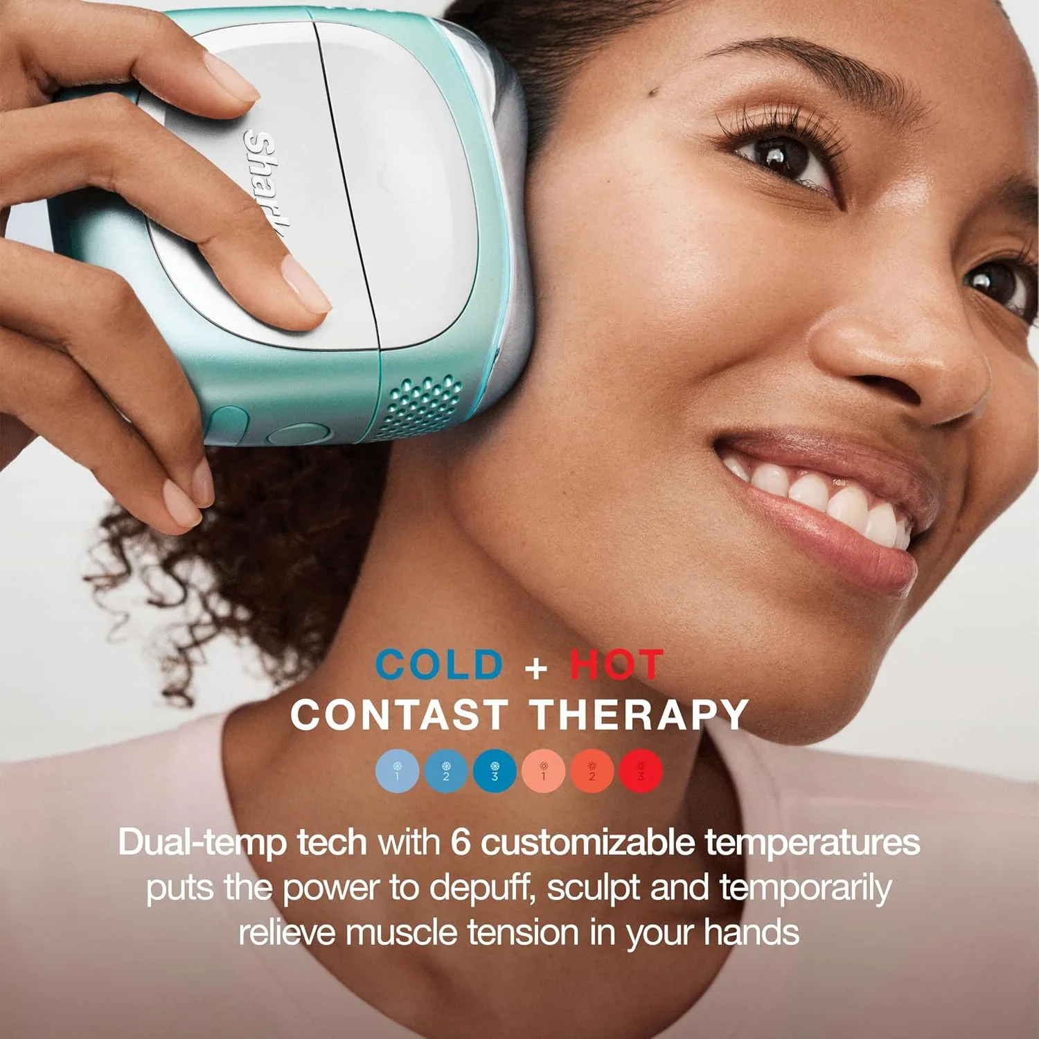Shark DePuffi Instant Contrast Therapy Tool, Mountain Blue, FH220BK