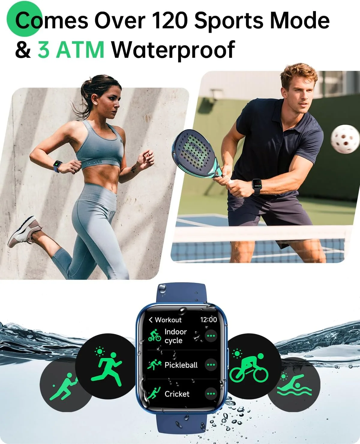 Smart Watches for Men Women (Android/iOS), Fitness Watch, Health Tracker