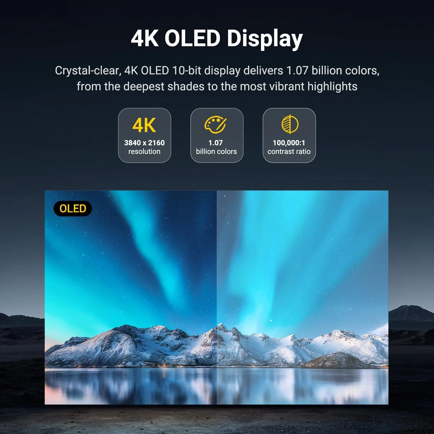 XENCELABS Pen Display 16 Lite, 16'' 4K OLED Drawing Tablet with Screen, Portable Graphic Drawing Display with 2 Battery-Free Pens for Windows/macOS/Linux