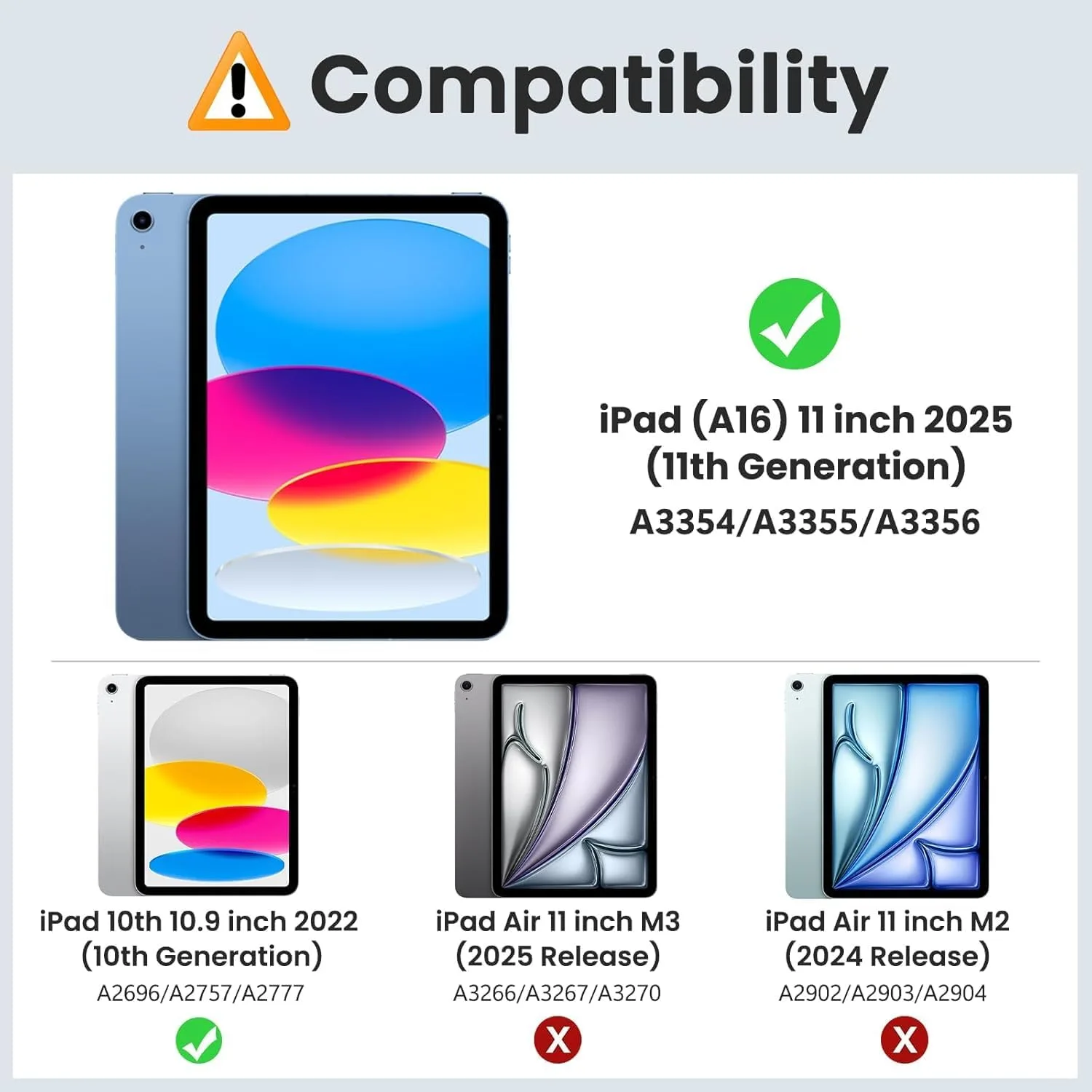 MoKo Clear Case for iPad (A16) 11th Generation 2025, Clear