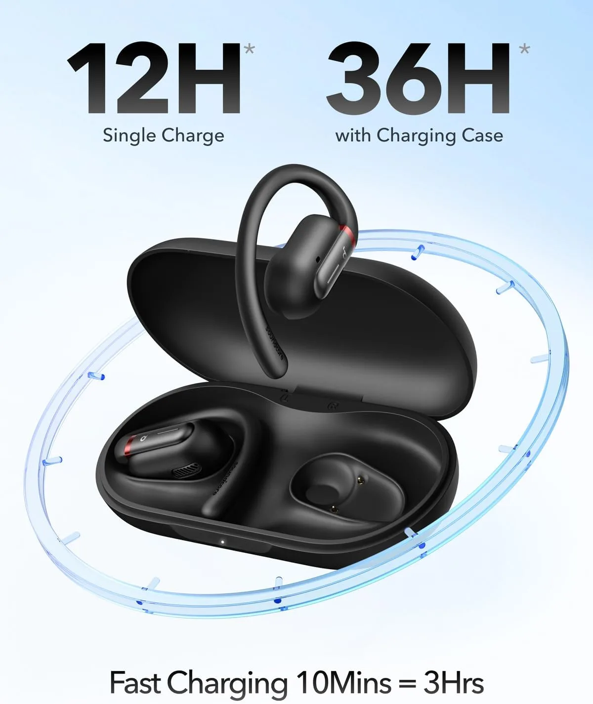 Soundcore V30i by Anker Open Ear Earbuds, Open Ear Headphones True Wireless