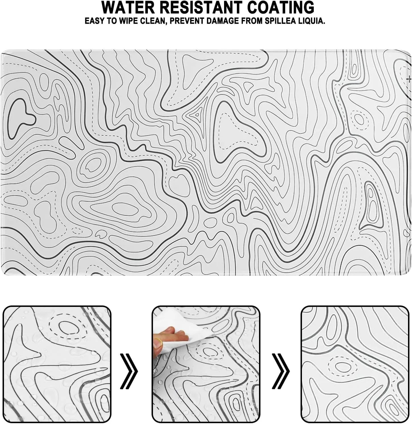 Large Mouse Pad, Water Resist Extra Gaming Large Mousepad with Stitched Edges, 31.5" x 15.7" Non-Slip Rubber Base Office Big Long Keyboard Pad for Office Gamer Home XXL, White