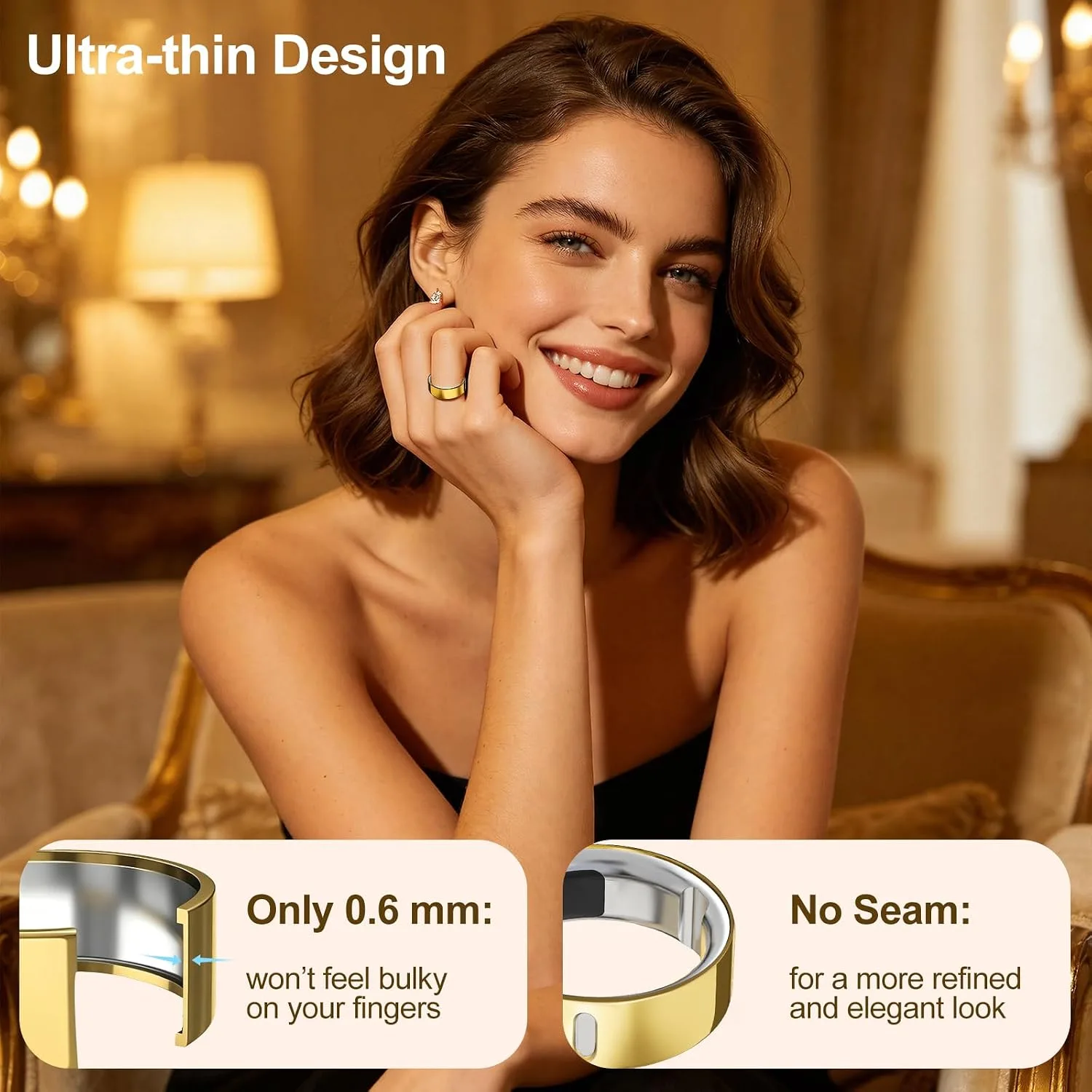 4 Pack Upgraded Ring Covers Compatible with Oura Ring Gen 4/Gen 3 Size 6