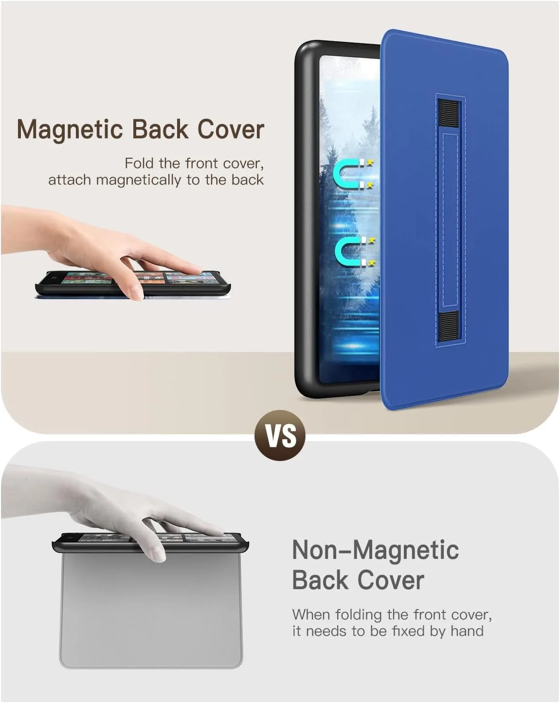 MoKo Case for 7" Kindle Paperwhite 12th Gen 2024 & Colorsoft, Gray Forest
