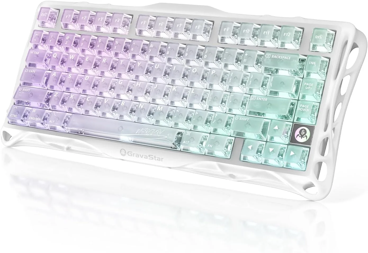Teclado Gamer Gravastar Mercury K1 Lite 75% Mecánico Inalámbrico RGB