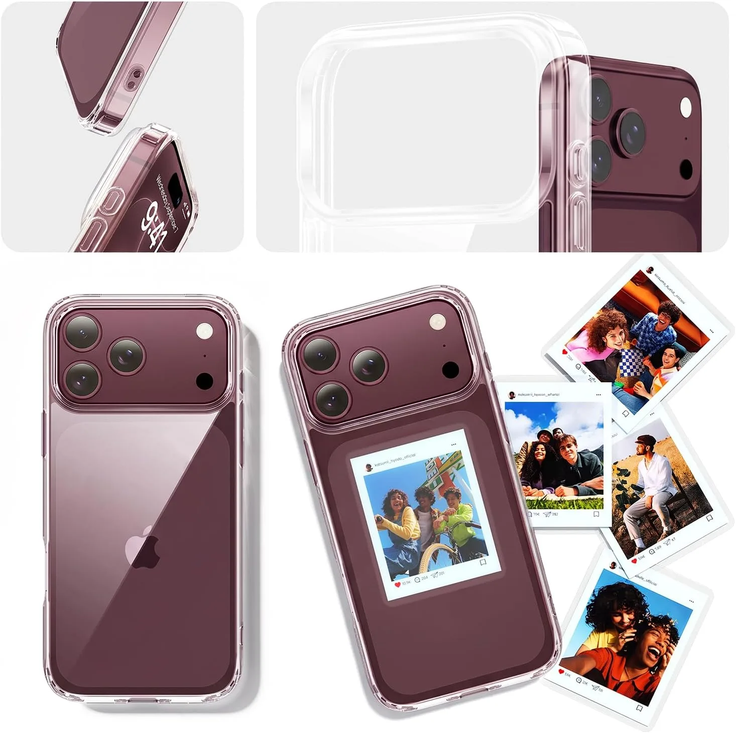 toushion 3 in 1 for iPhone 18 Pro Max Case Transparent