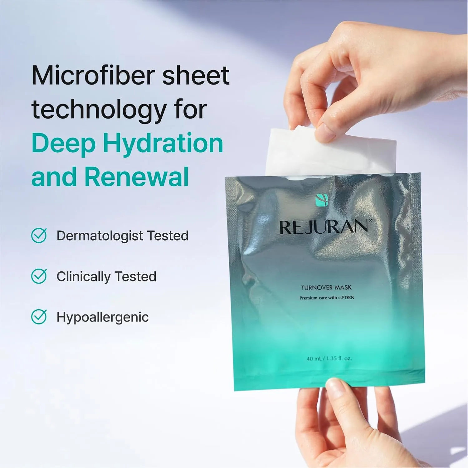 REJURAN Turnover Mask, c-PDRN® Face Mask, 5ea x 1.35 fl oz