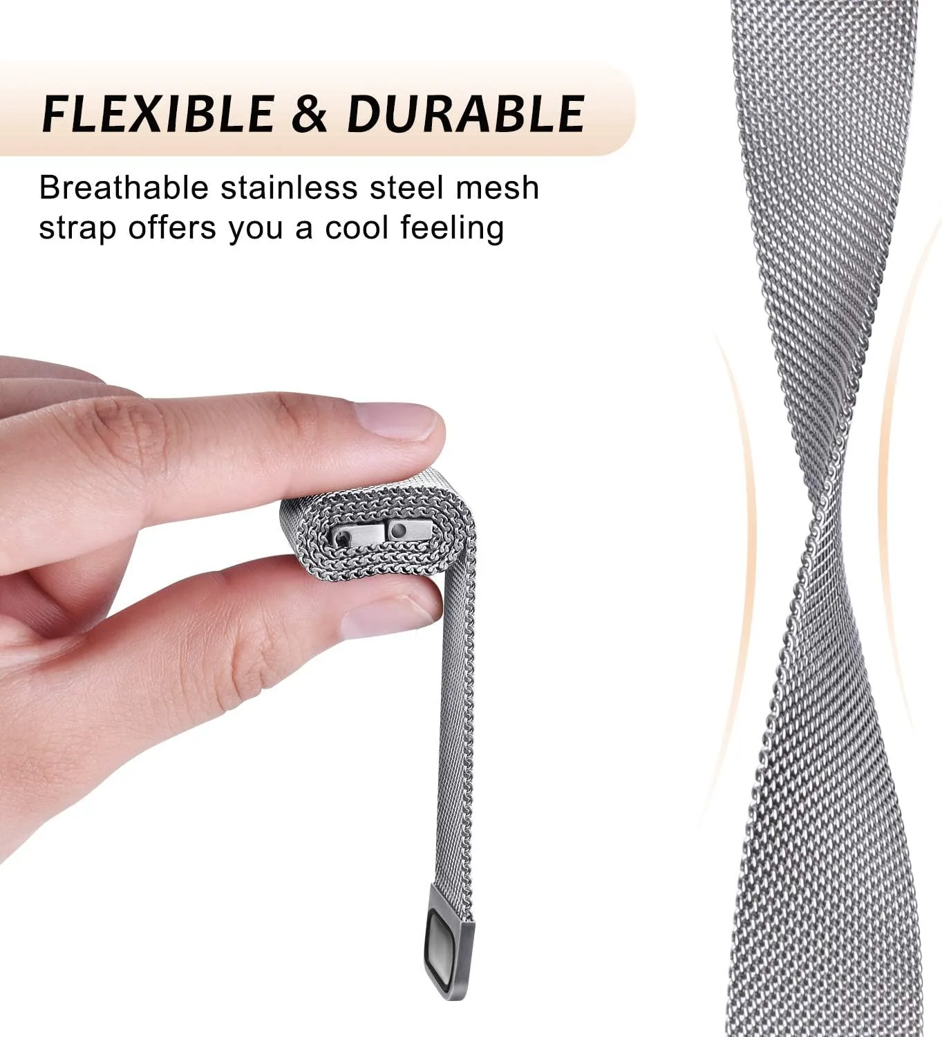 Watch Bands 20mm 22mm Quick Release Watch Strap, Stainless Steel Mesh Replacement Strap for Women Men