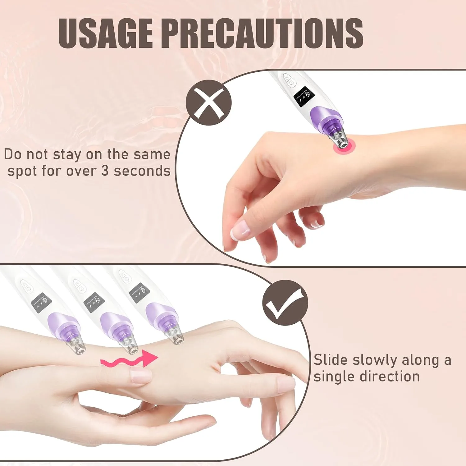 Blackhead Remover Pore Vacuum,Facial Pore Cleaner Blackhead Vacuum (Purple)