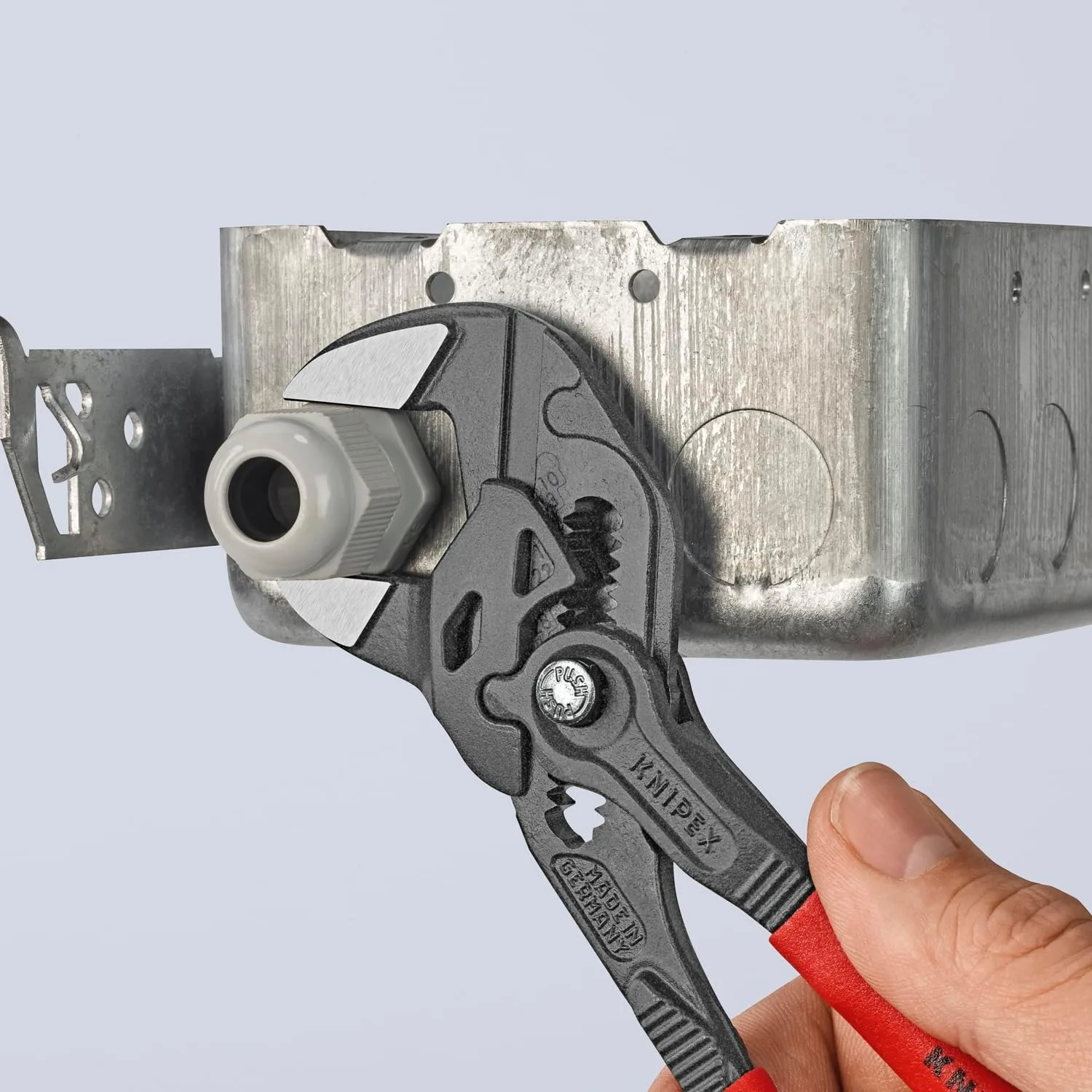 KNIPEX 86 01 180, 7-1/4 in. Pliers Wrench, Capacity 1-1/2 in.