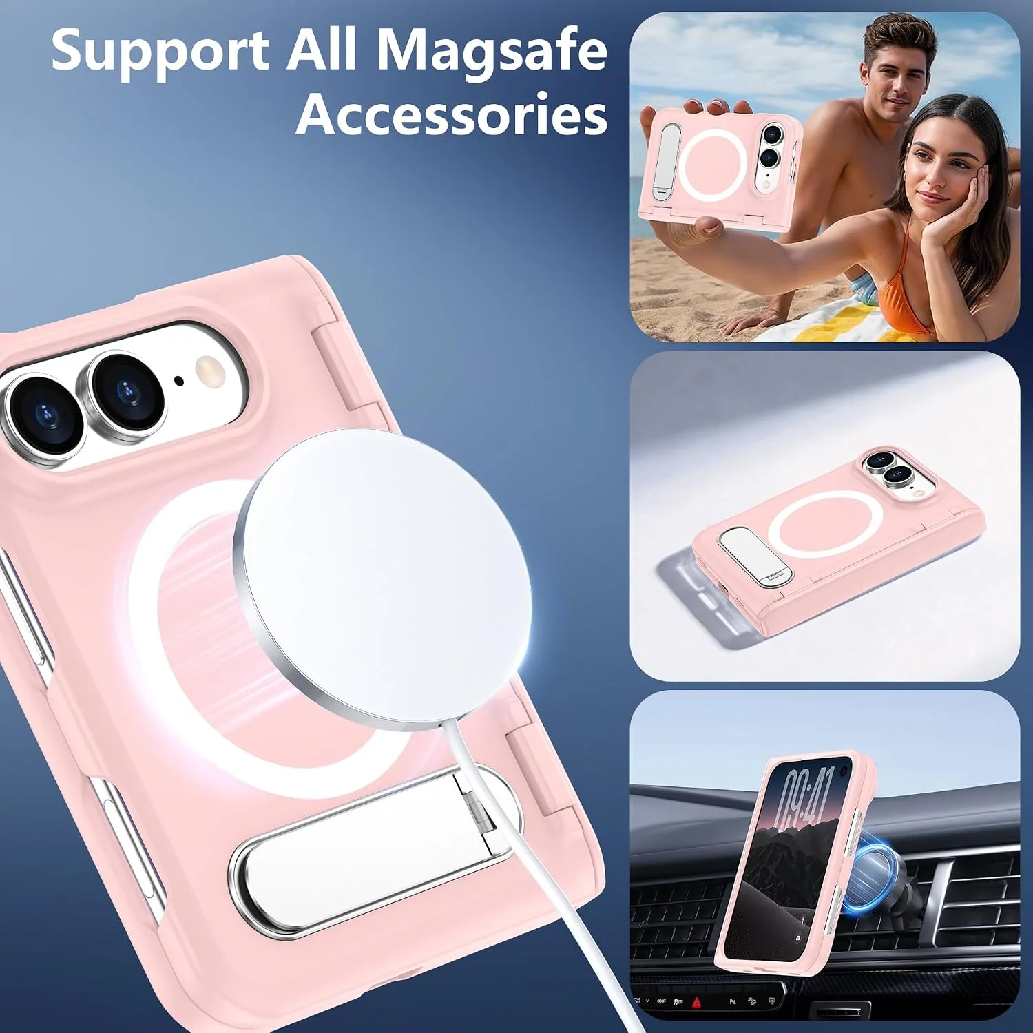 For iPhone Duo Case/iPhone Fold Case with Kickstand & Screen Protector