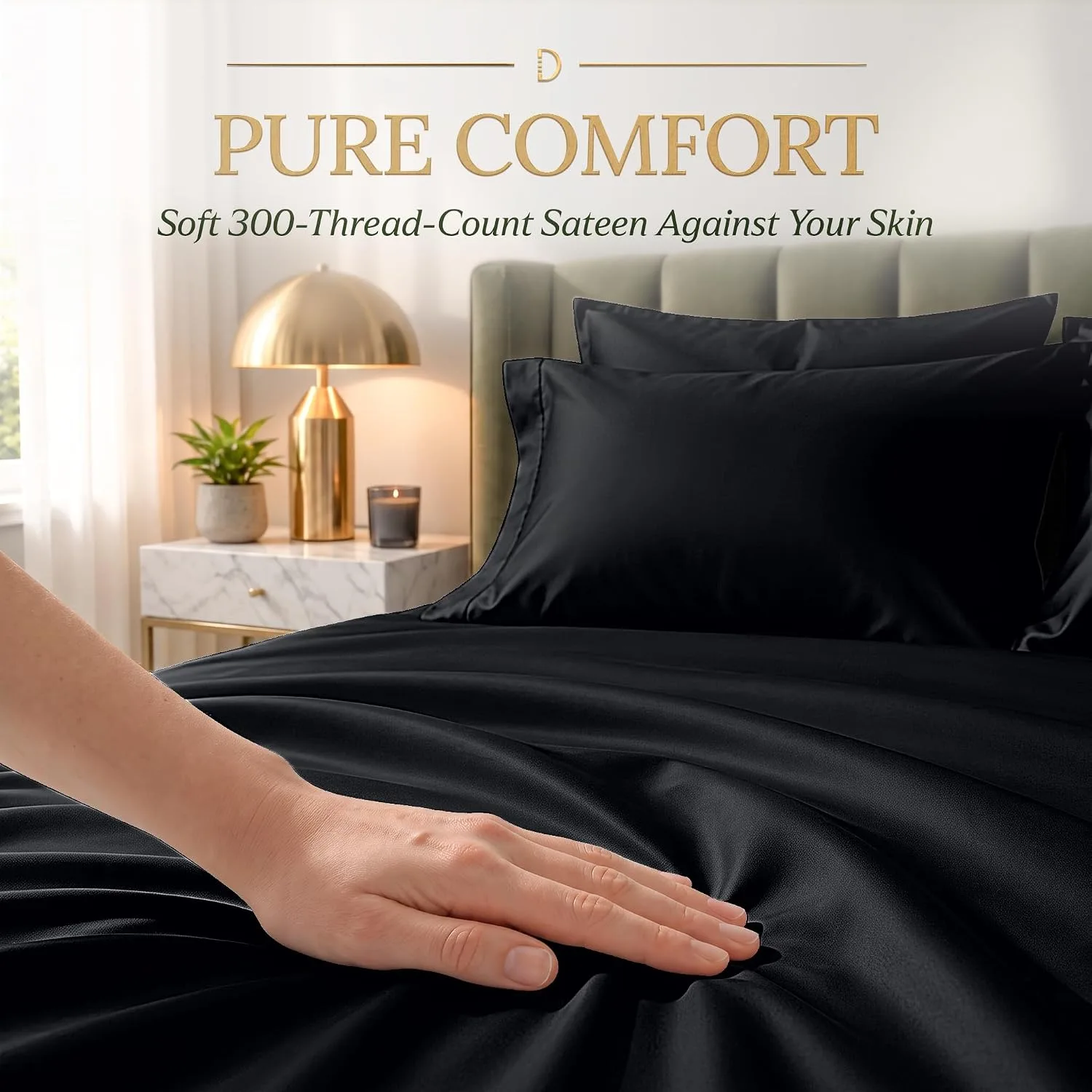 DECOLURE 100% Viscose from Bamboo Sheets King Size | 6 Pc Cooling Bed Set