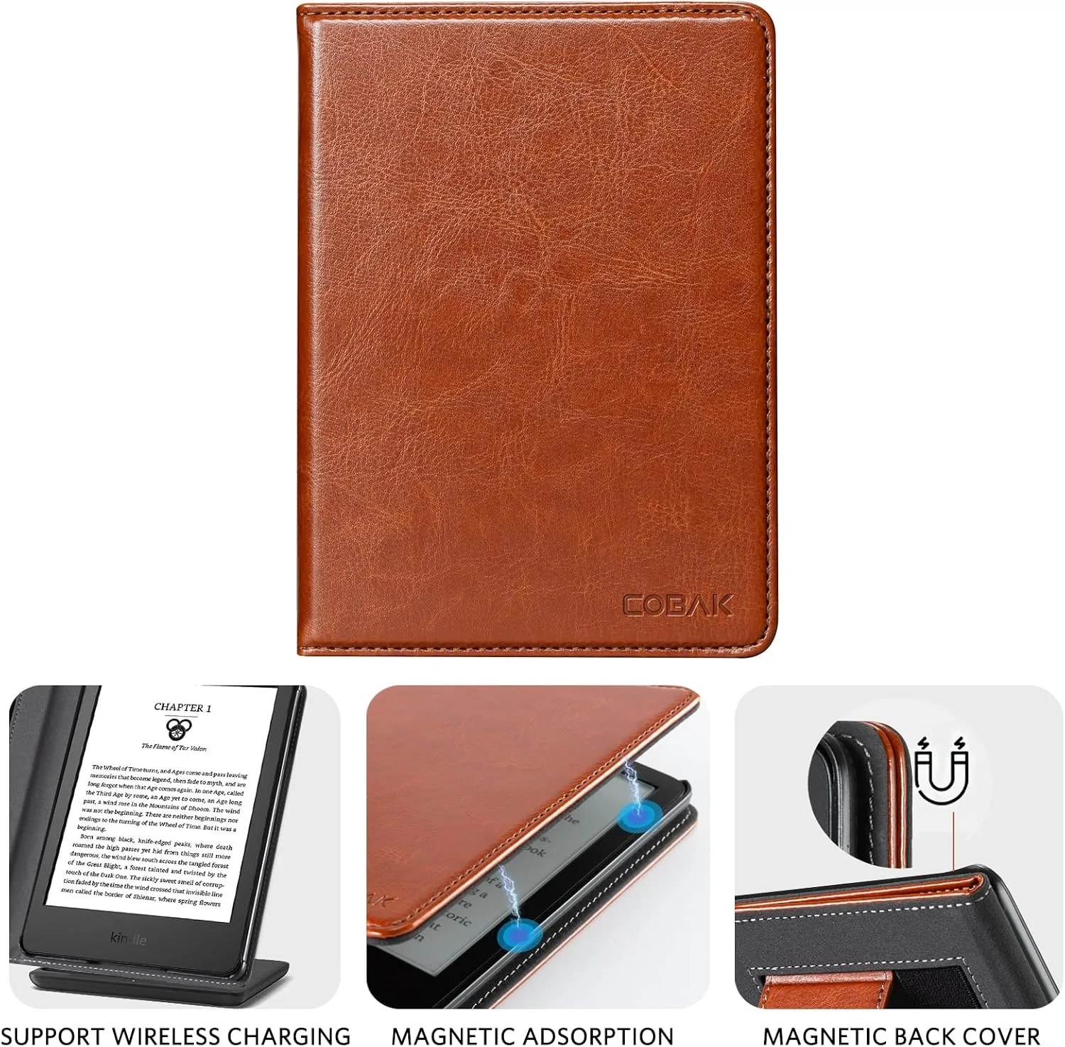 CoBak Case with Stand for for 6" Kindle (2024 & 2022, 11th Gen)