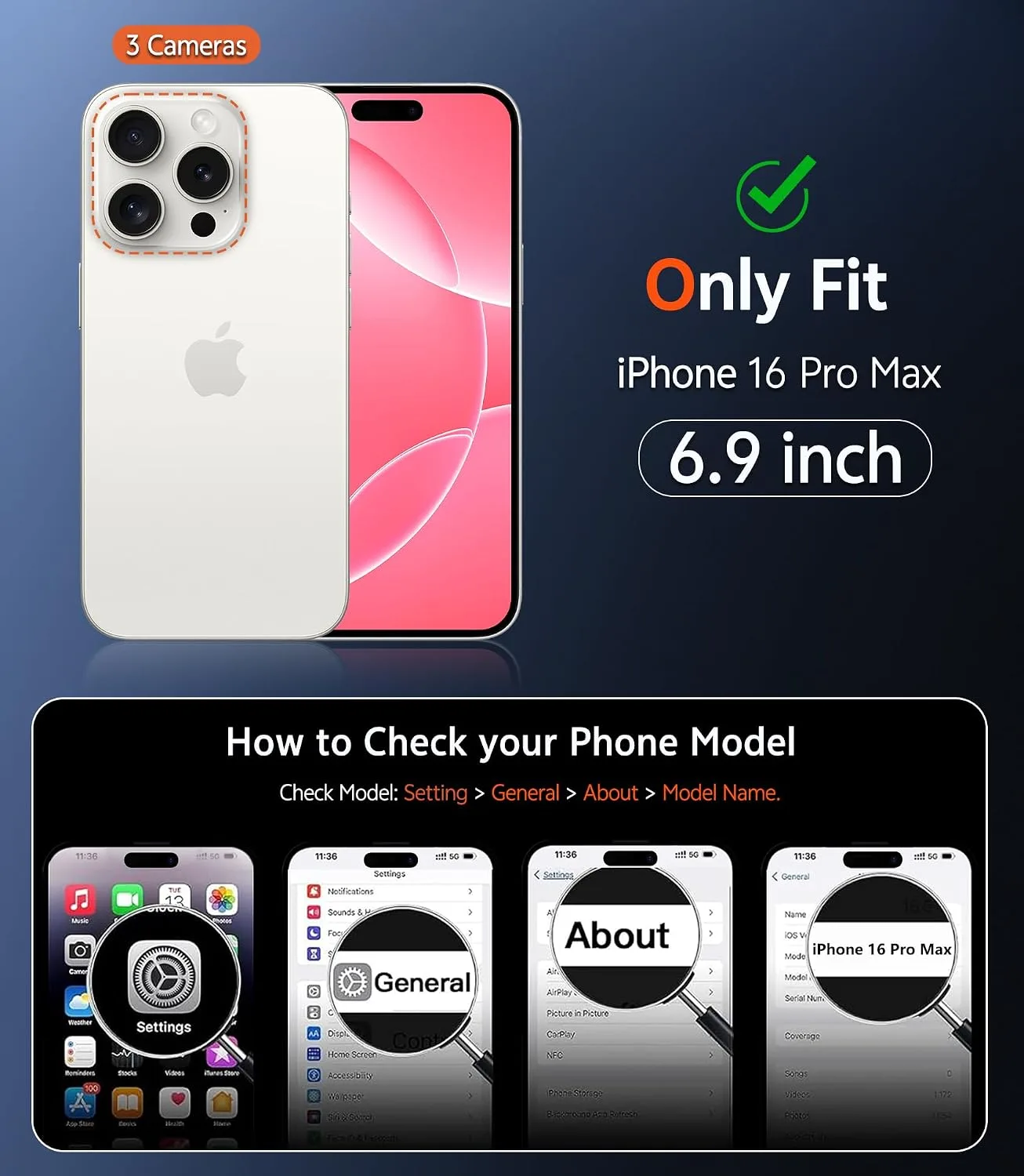 FNTCASE for iPhone 16 Pro-Max Case Compatible with Magsafe Matte Phonecase
