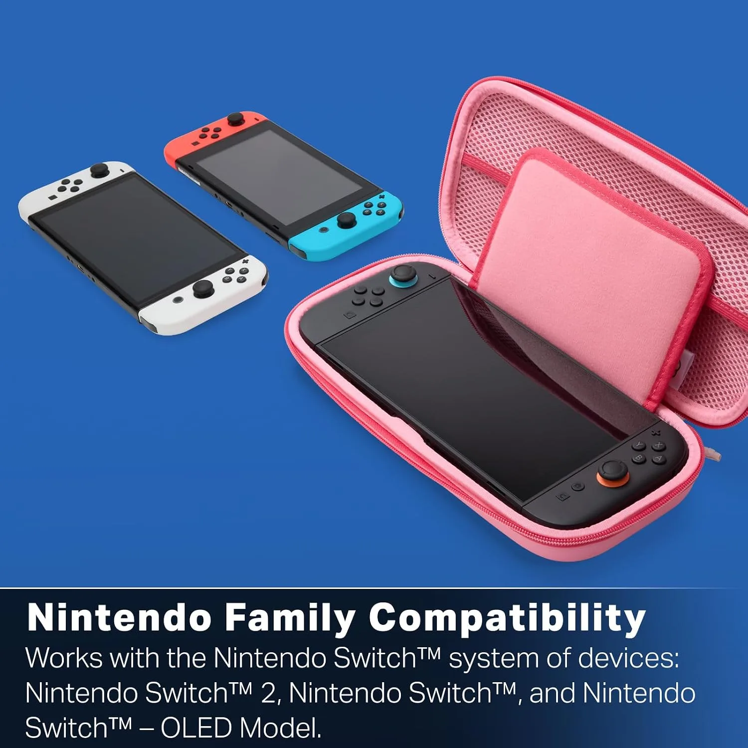 PowerA Protection Case for Nintendo Switch 2 - Kirby Mouthful, Officially Licensed, Protective Storage, Holds up to 9 Game Cards and 2 microSD Express Cards, Integrated Play Stand