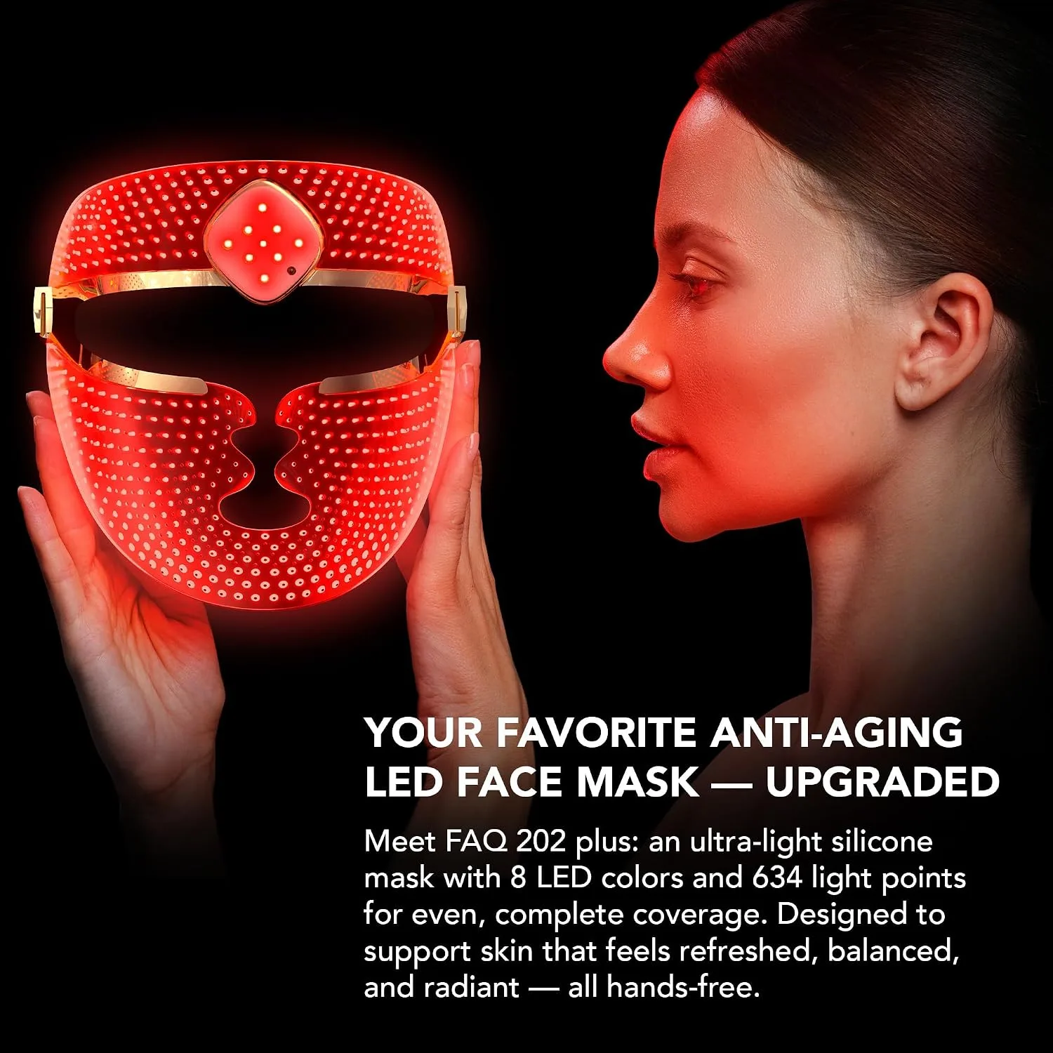FAQ 202 Plus Advanced 8-Color LED Face Mask - Skin Care Device