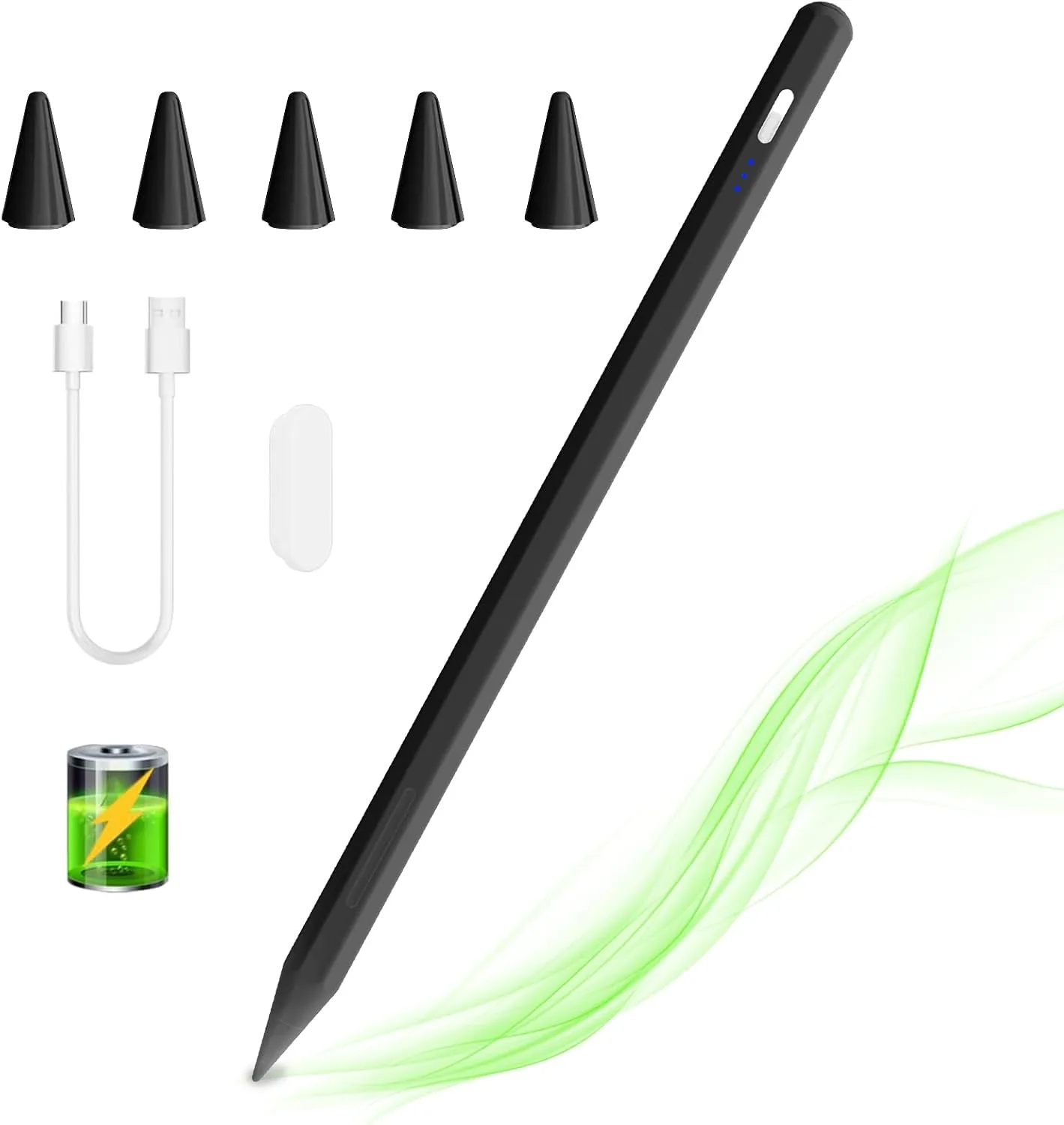 Stylus Pen for iPad 6th-11th Generation,Fast Charge Apple iPad Stylus Pencil with Palm Rejection,Compatible with 2018-2026 iPad 6/7/8/9/10/11 Gen, Pro 13"/12.9"/11"/M4, Air 3/4/5/M2, Mini 5/6