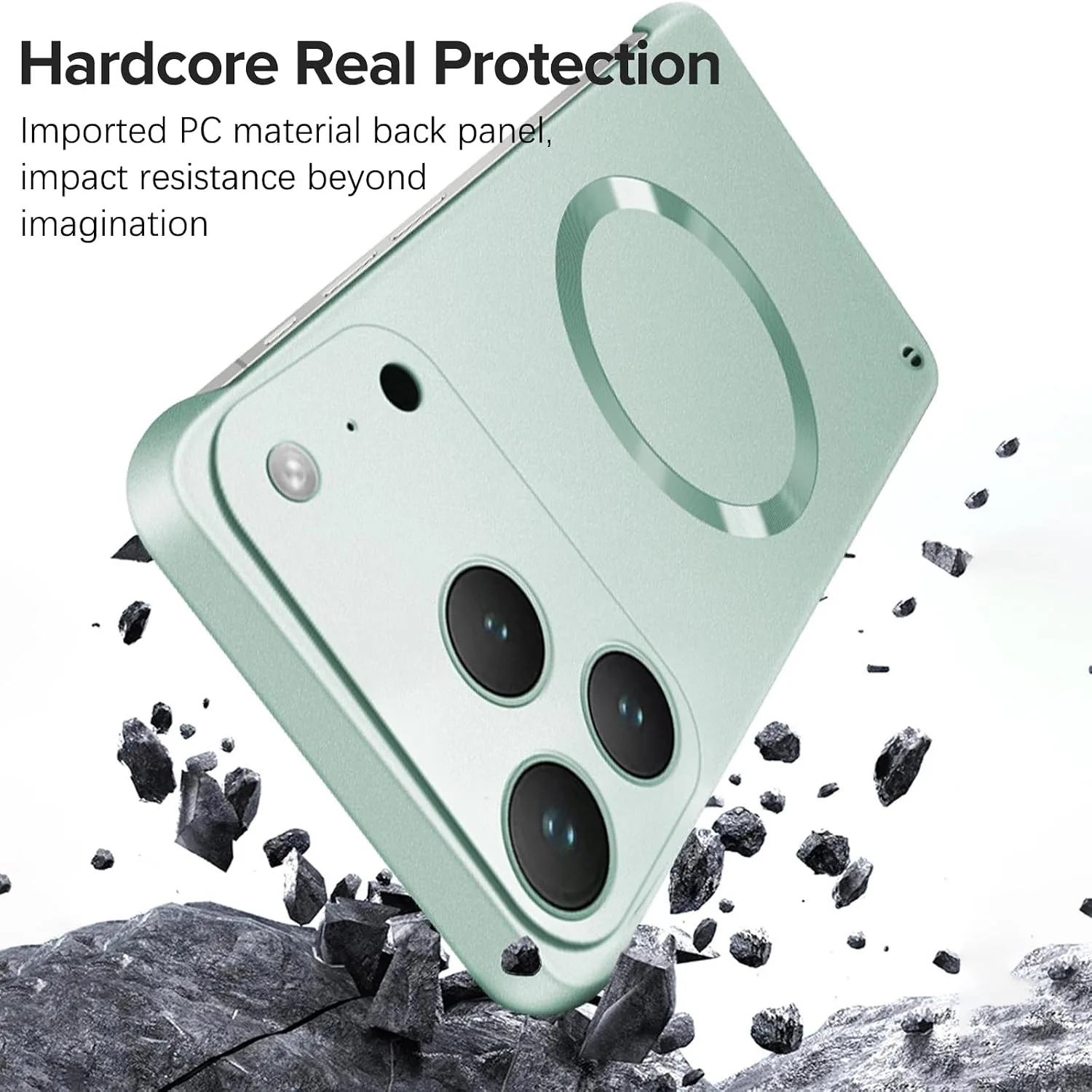 Case for iPhone 18 Pro, Magnetic Phone Case Compatible with Mag-Safe，Green