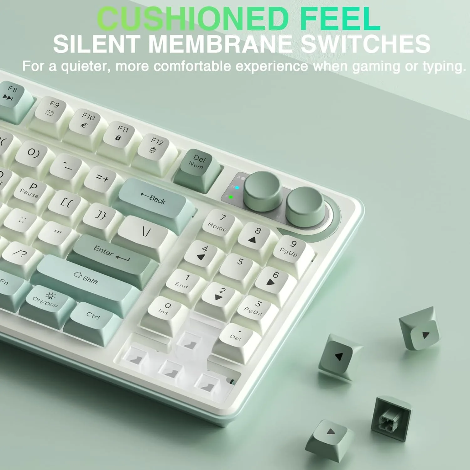 SOLAKAKA SK90 75% Wireless Gaming Keyboard with Media Knob & Number Pad