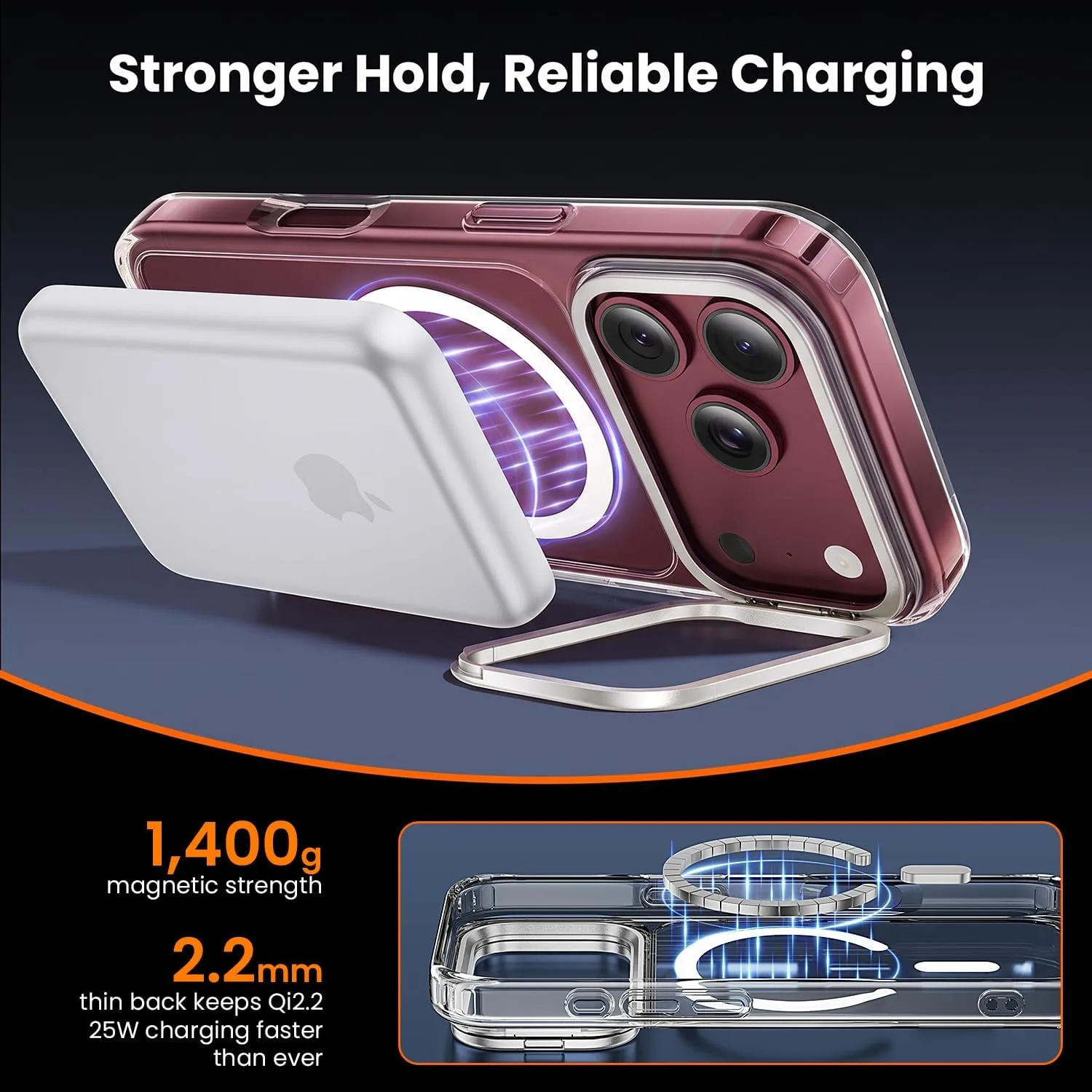 toushion 2 in 1 for iPhone 18 Pro Case Stand Clear