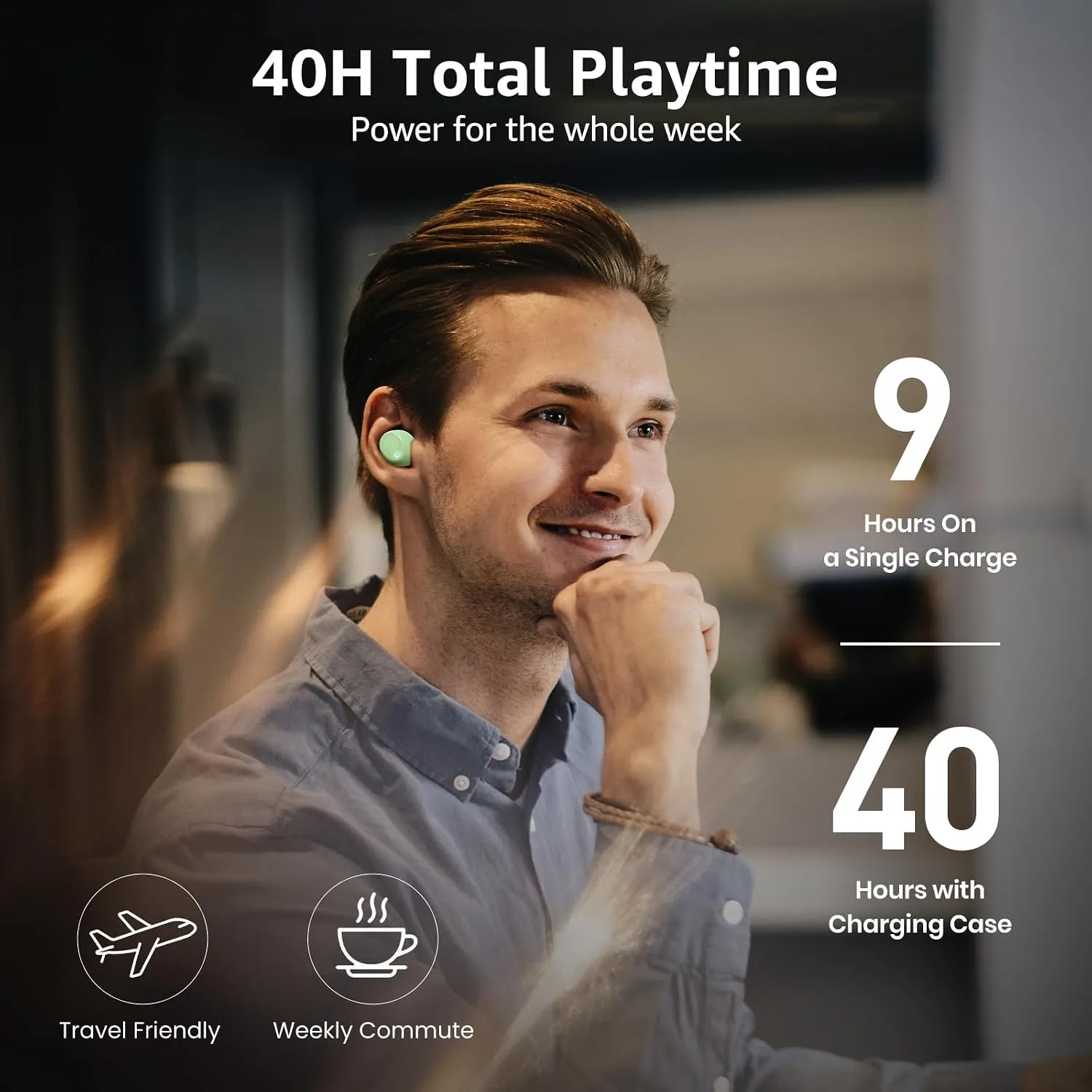 TOZO T6 Wireless Earbuds Bluetooth 5.3 Stereo Sound in Ear Headphones