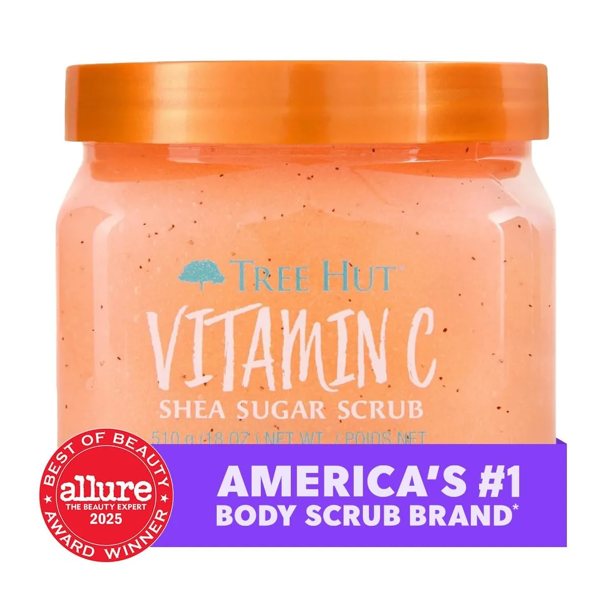 Tree Hut Vitamin C Body Scrub, Exfoliating Sugar Scrub, Vegan, 18 Oz