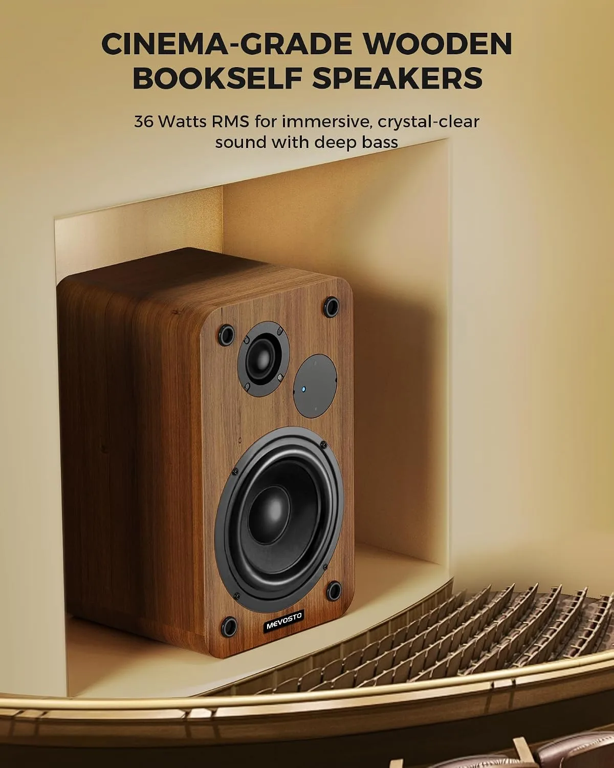 5-Inch Powered Bookshelf Speakers: PC Speakers for Record Player