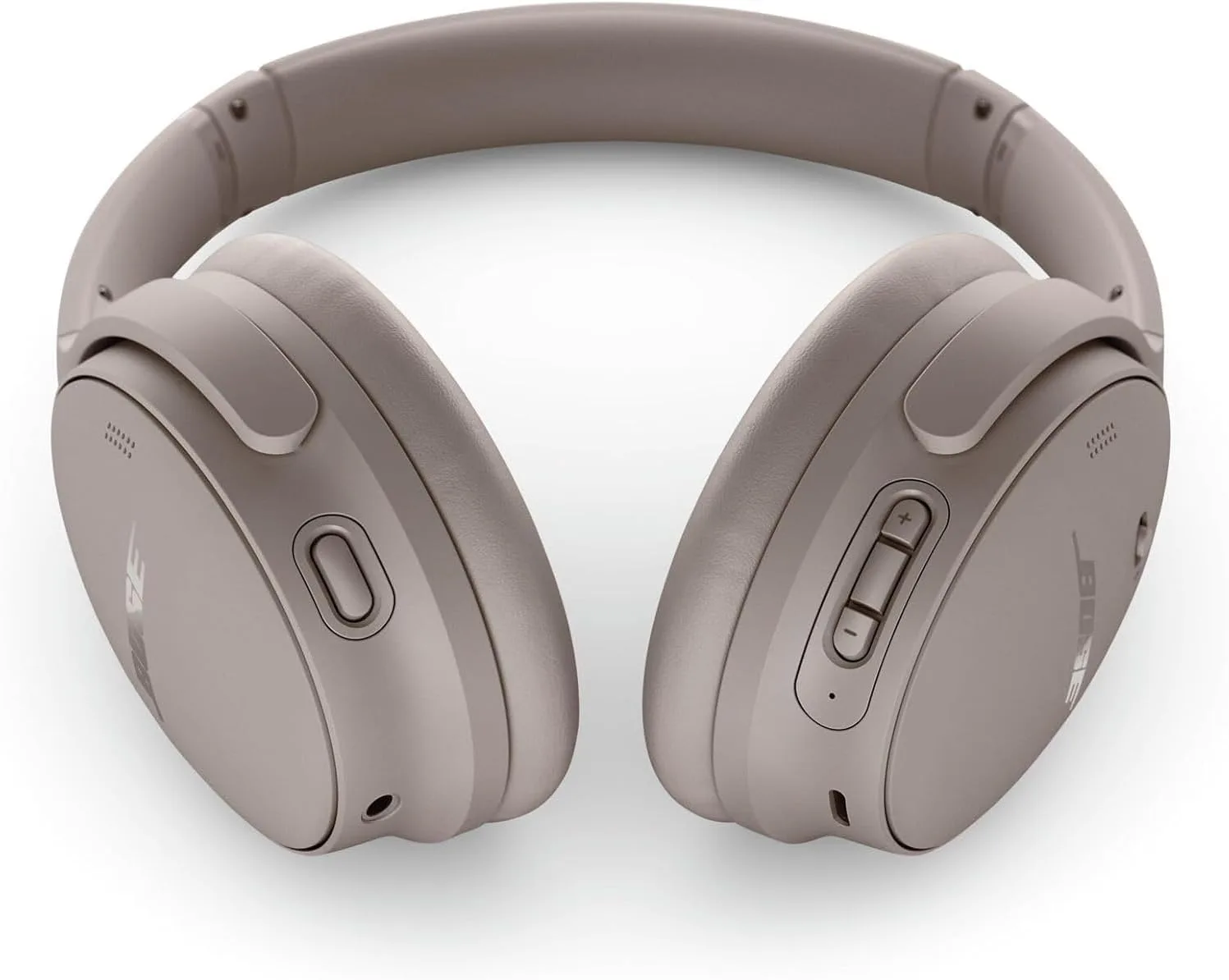 Bose QuietComfort Headphones Bundle with Fast Charger - Wireless Bluetooth Over-Ear Noise Cancelling Headphones with Mic, USB-C Charging, Deep Bass, Up to 24 Hours Playtime (Sandstone)