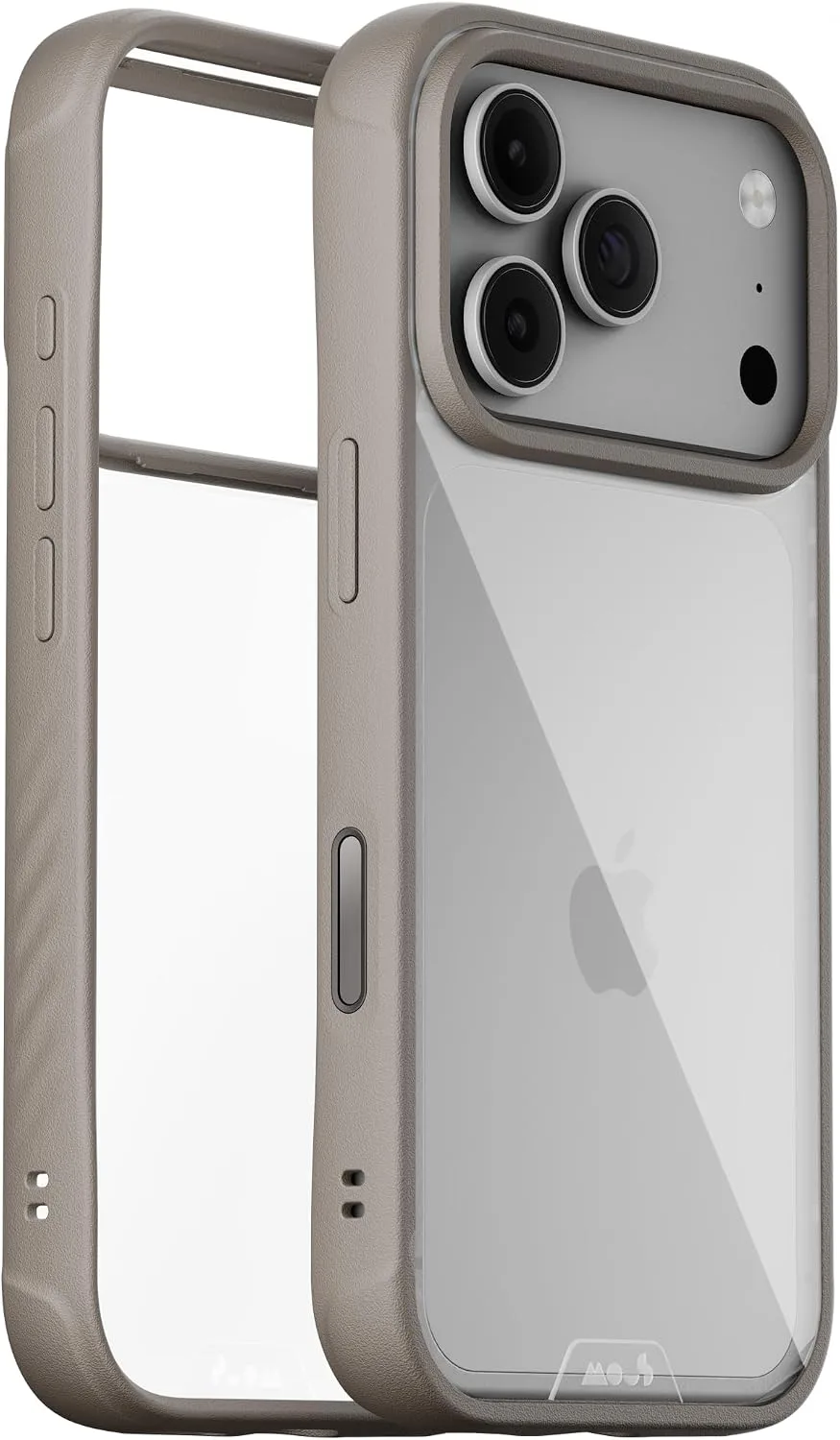 Mous for iPhone 18 Pro Clear Case, Clarity, Scratch Resistant, Sand