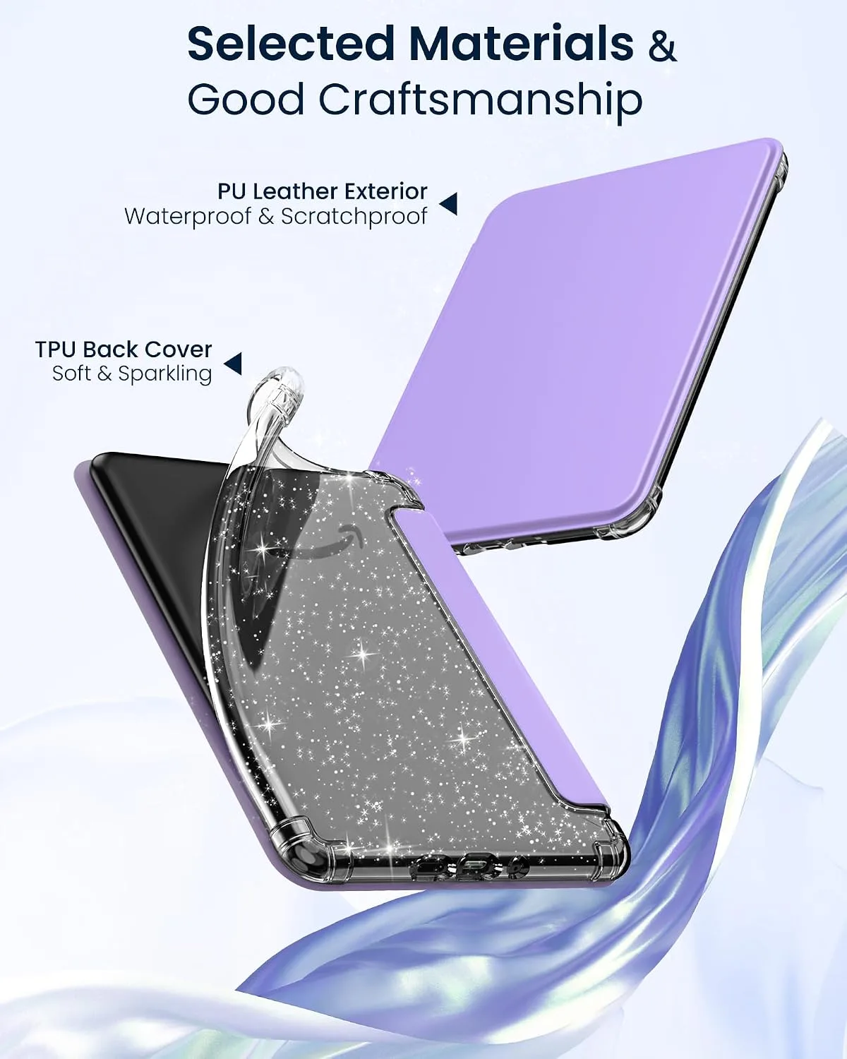 MoKo Case for 7" Kindle Paperwhite 12th Gen & Colorsoft 2024, Lilac