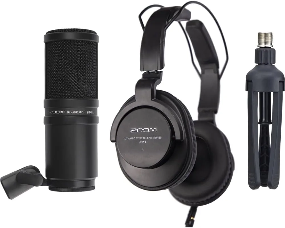 Rode RODECaster Pro II Integrated Audio Production Studio Bundled with 4 x Podcast Mic Packs + 128GB Micro-SD Card + Cleaning Cloth (White)