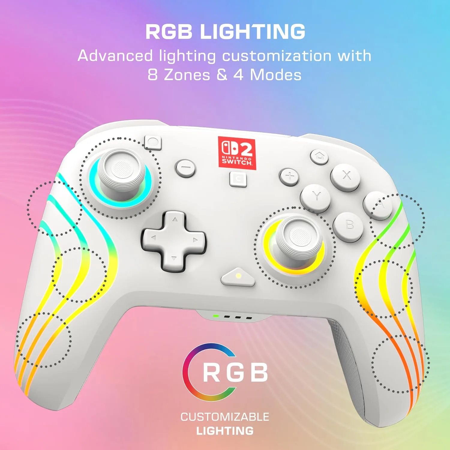 Turtle Beach Afterglow Wave Wireless RGB Game Controller Nintendo Switch 2