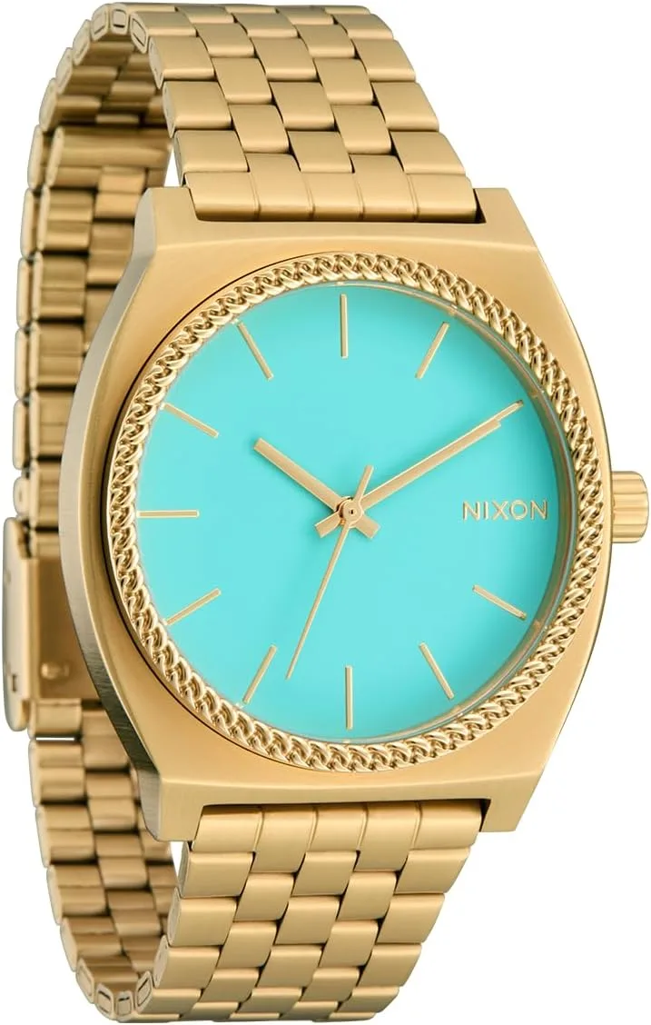 NIXON Time Teller A045 - 100m Water Resistant Men's Analog Fashion Watch (37mm Watch Face, 19.5mm-18mm Stainless Steel Band)