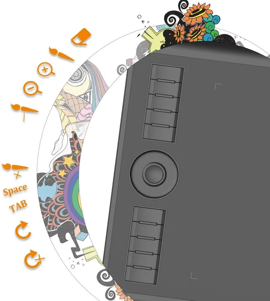 GAOMON M10K PRO Graphics Drawing Tablet, 10x6.25, Tilt & Radial, 10 Keys