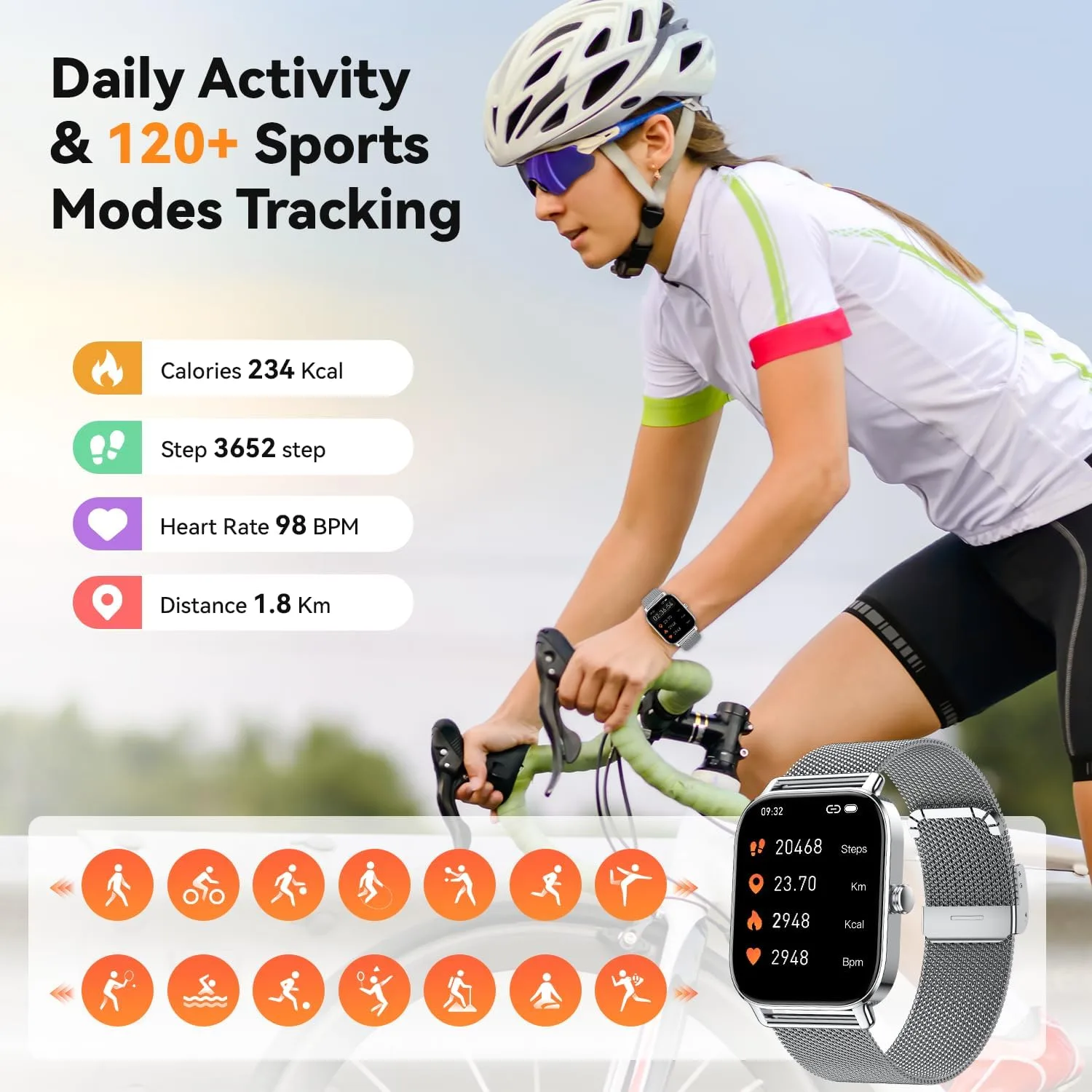 Smart Watch for Men Women Fitness Tracker: Make Answer Call Digital Mens Watches Waterproof Running Pedometer Smartwatch for Android Phone iPhone Samsung Compatible Sleep SpO2 Heart Rate Monitor Step
