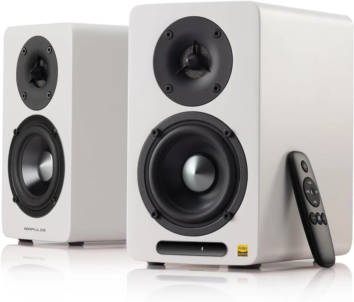 Edifier Airpulse A60 Desktop Hi-Res Bluetooth Bookshelf Speakers, White