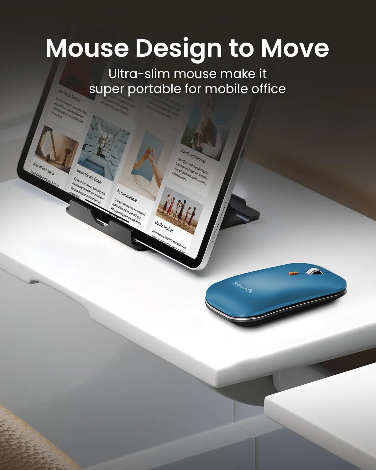 ProtoArc XKM01 Full-Size Foldable Keyboard Mouse Combo for Travel, Blue