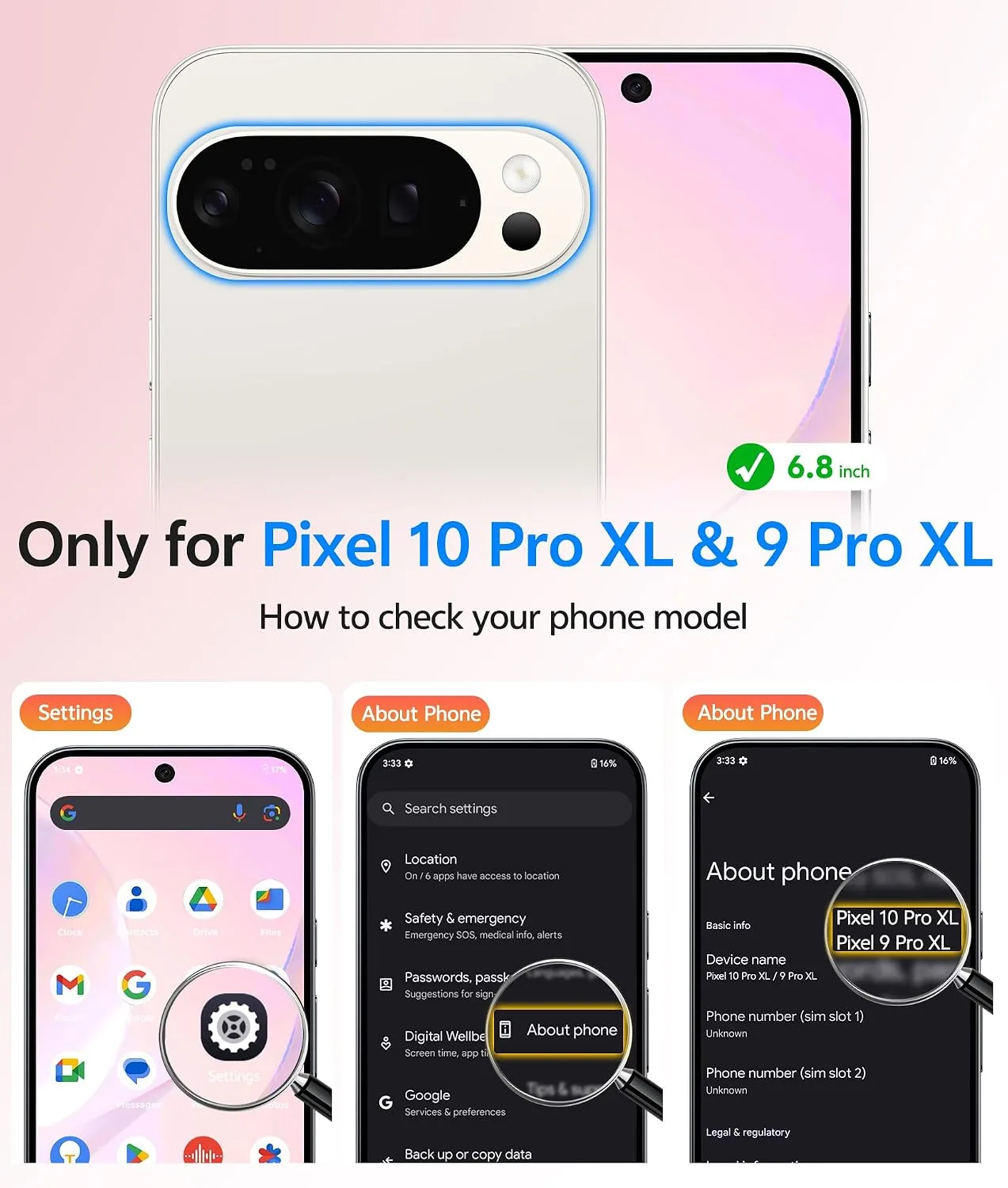 FNTCASE for Google Pixel 10 Pro XL / Pixel 9 Pro XL Case, Fit for Magsafe