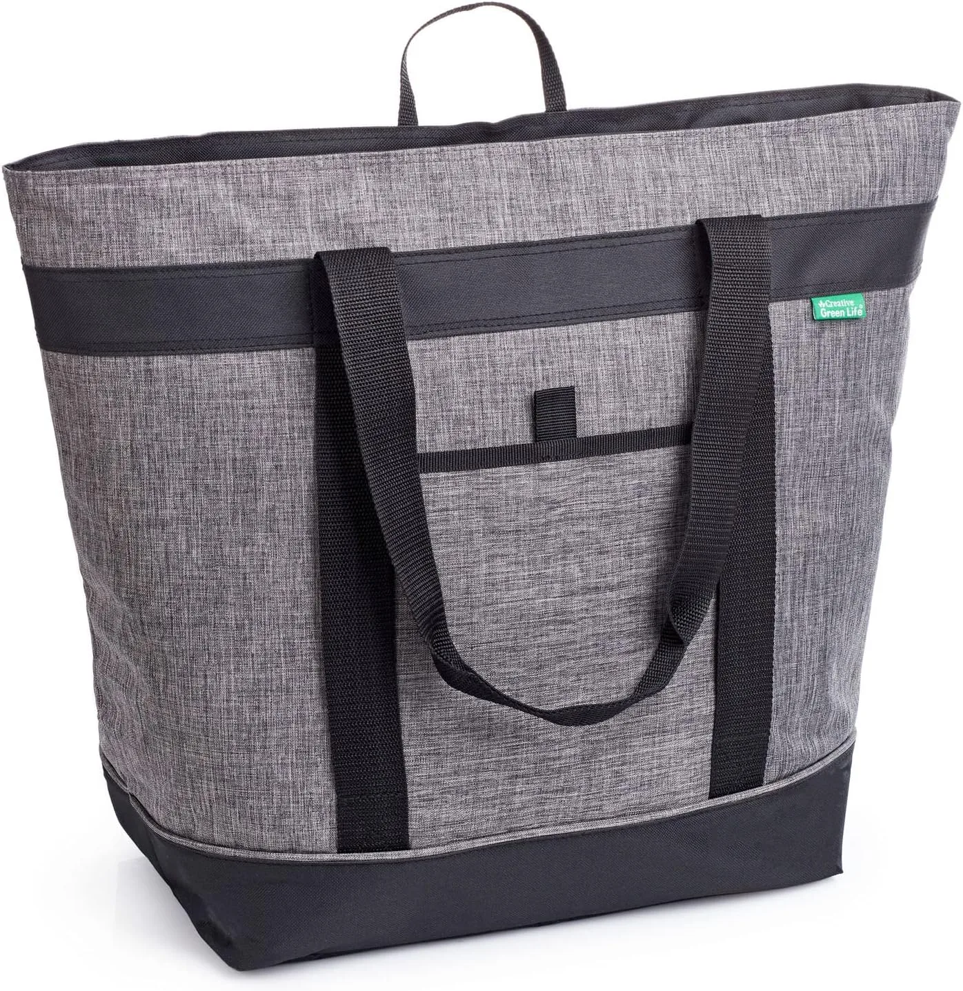 Jumbo Insulated Cooler Bag, Heavy Duty Soft Insulated Grocery Bag, Charcoal