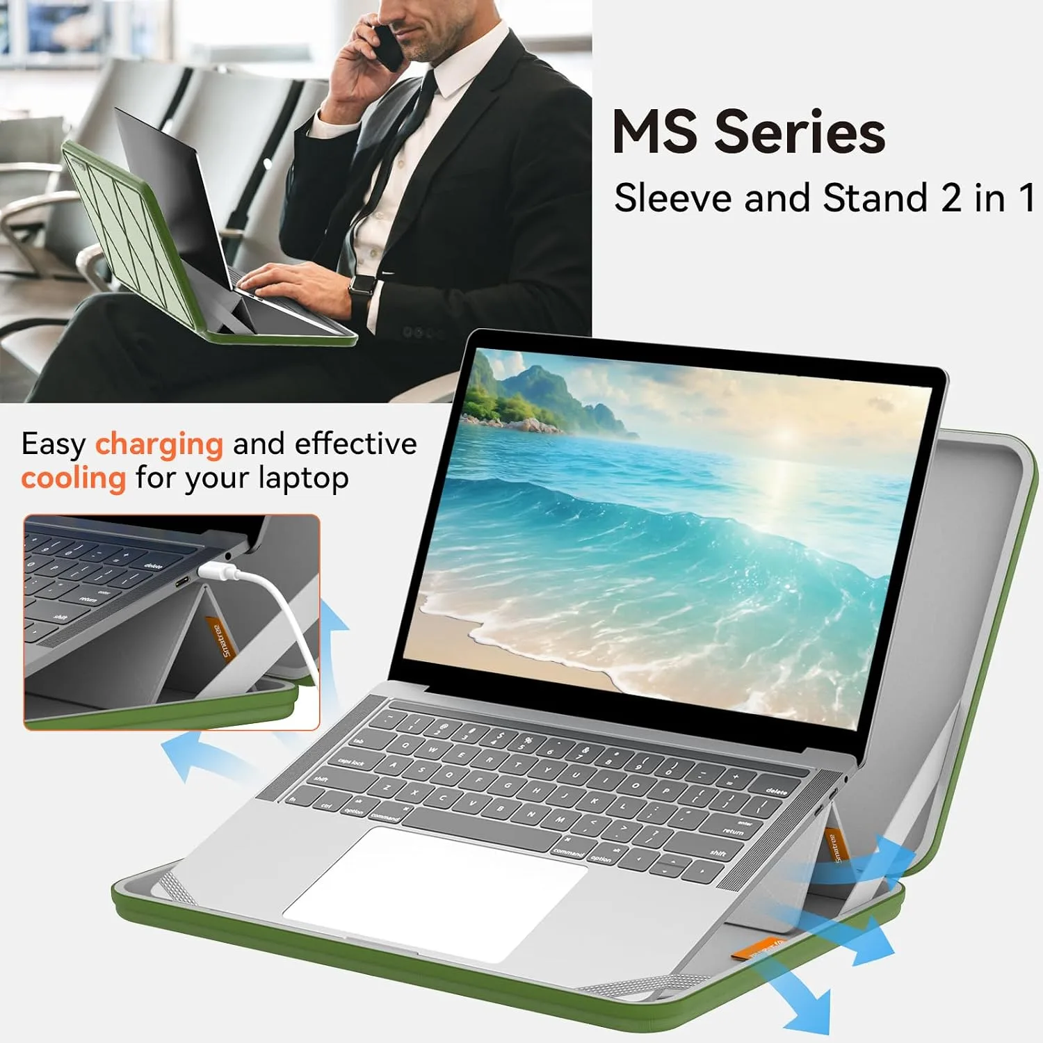 Smatree MS98 Hard Case with Stand for 16 inch GIGABYTE AORUS G6X 9KG 2024